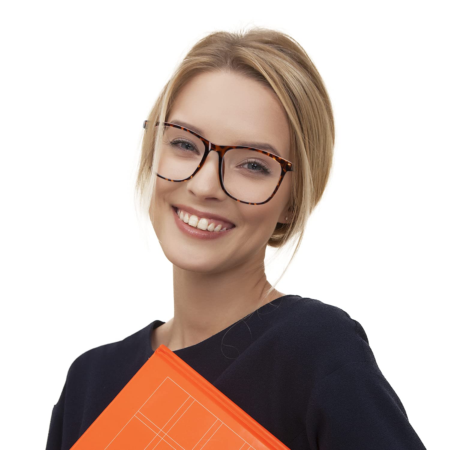 MuJaJa Semi Rimless Blue Light Blocking Glasses - Anti Eyestrain & UV Protection Computer Glasses for Women & Men - Lightweight Gaming & Office Eyewear for Digital Screen Use