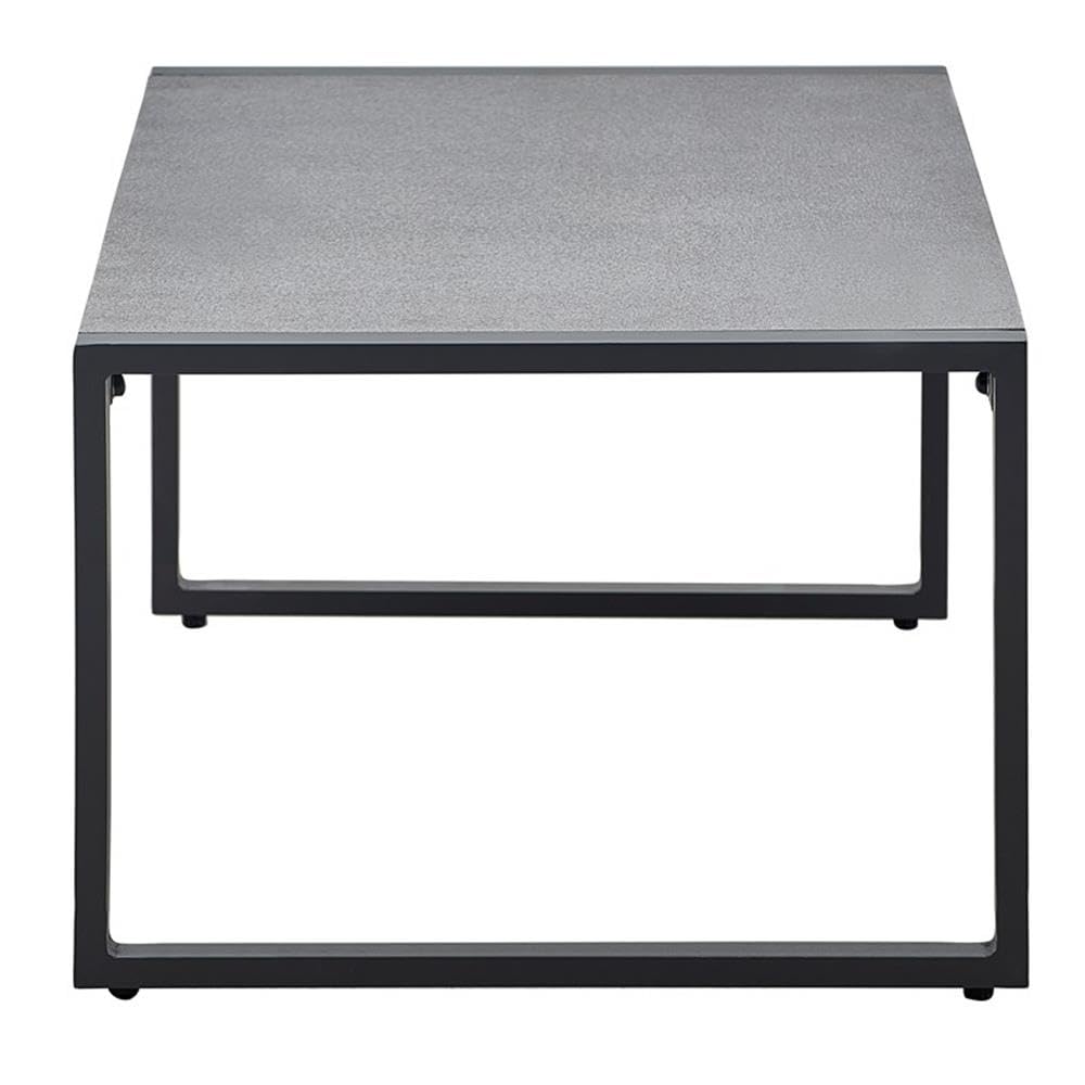 Tommy Hilfiger Hampton Outdoor Coffee Table - Gray Pebbled Glass Top - Weather-Resistant Patio Furniture for Garden, Poolside & Backyard Decor