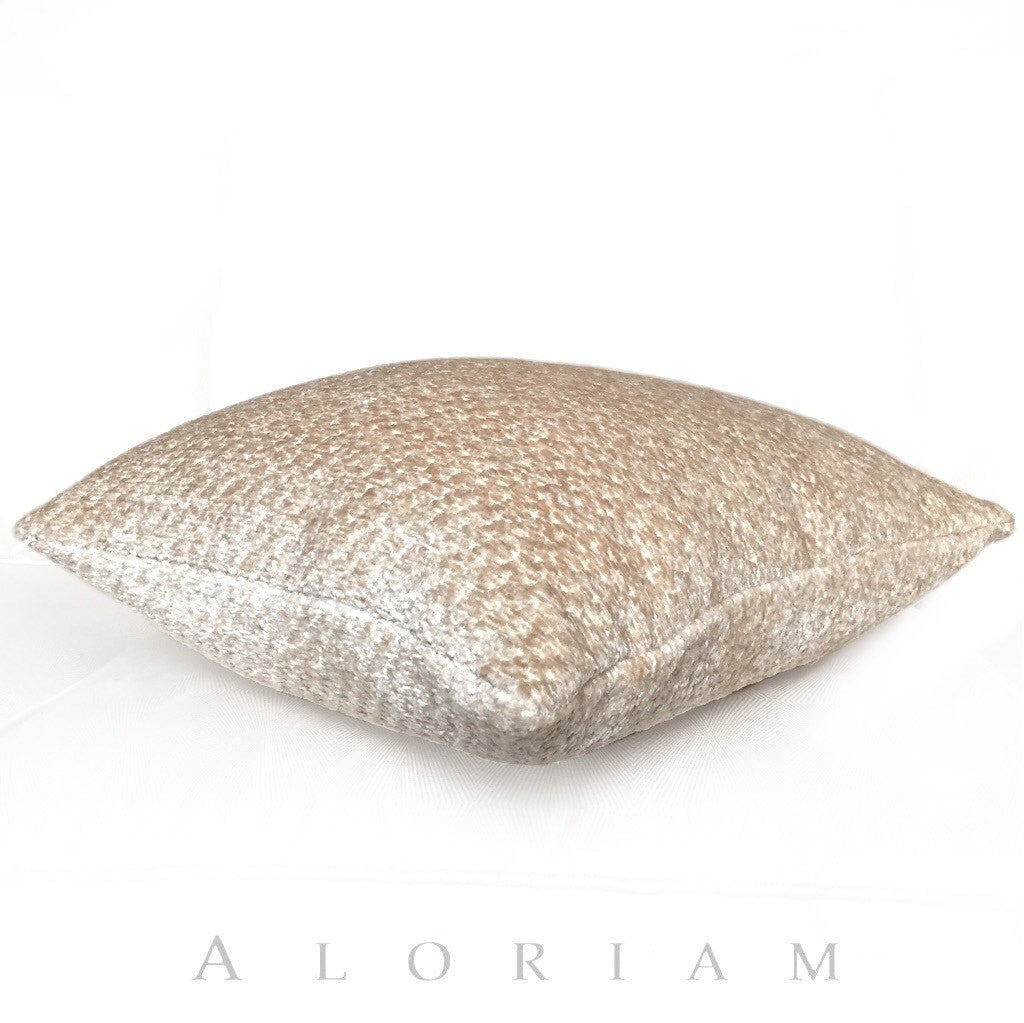 Vanilla Cream Chenille Pillow Cover - Soft Textured Decorative Throw Pillow Case for Sofa, Bed & Couch - Home Decor Accent (18x18 Inches)