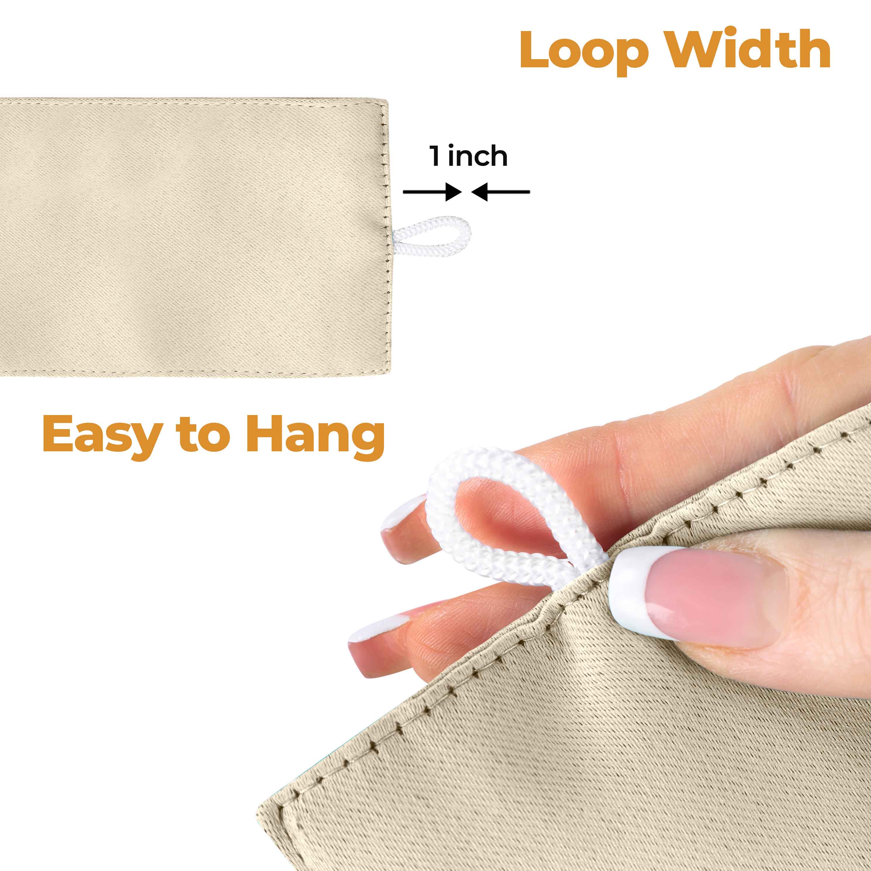Machine Washable Blackout Curtains Set of 2 - Solid Color Room Darkening Window Drapes for Bedroom & Living Room - Noise Reducing & Thermal Insulated for Better Sleep