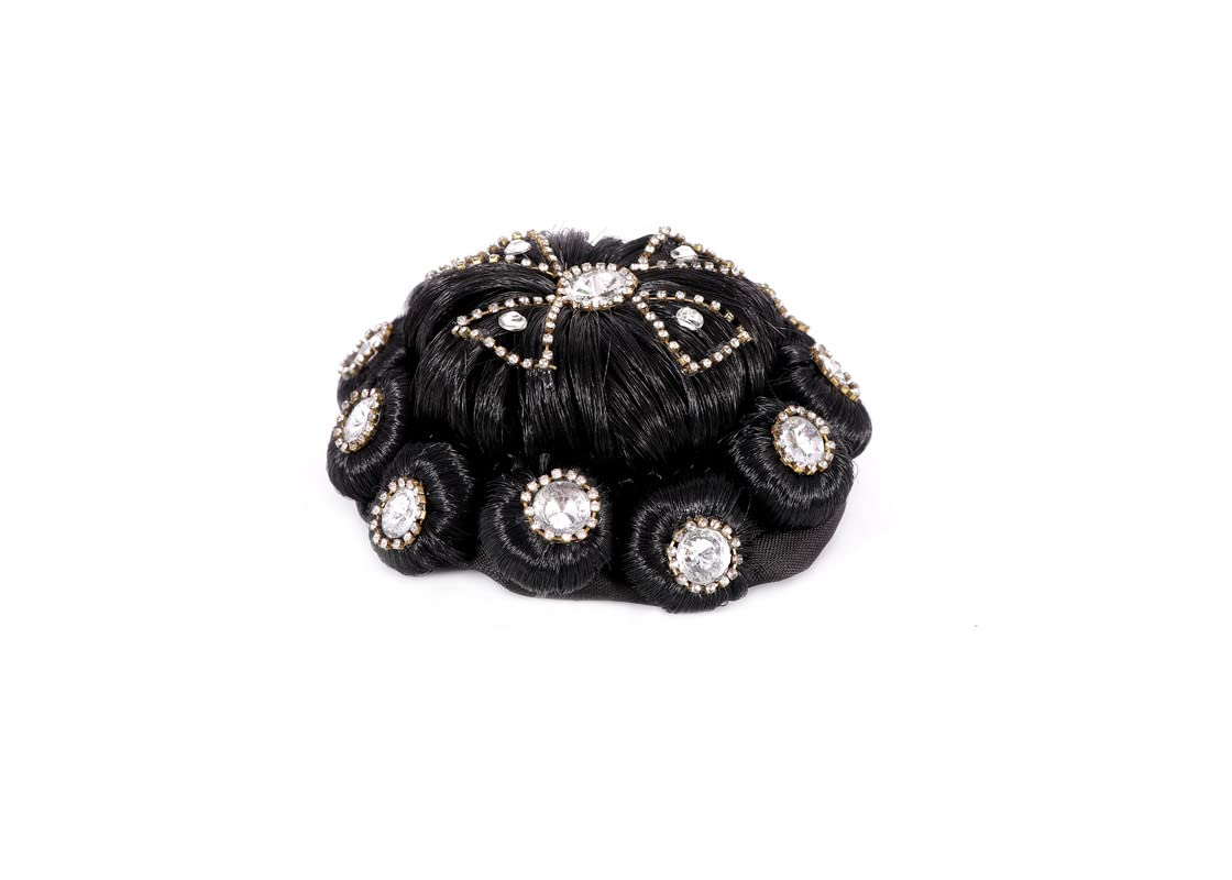 NAVMAV Artificial Hair Bun for Women & Girls – Elegant Wedding Bridal Hair Extension Juda Maker Accessory (1 Piece) – Perfect for Special Occasions & Cosplay