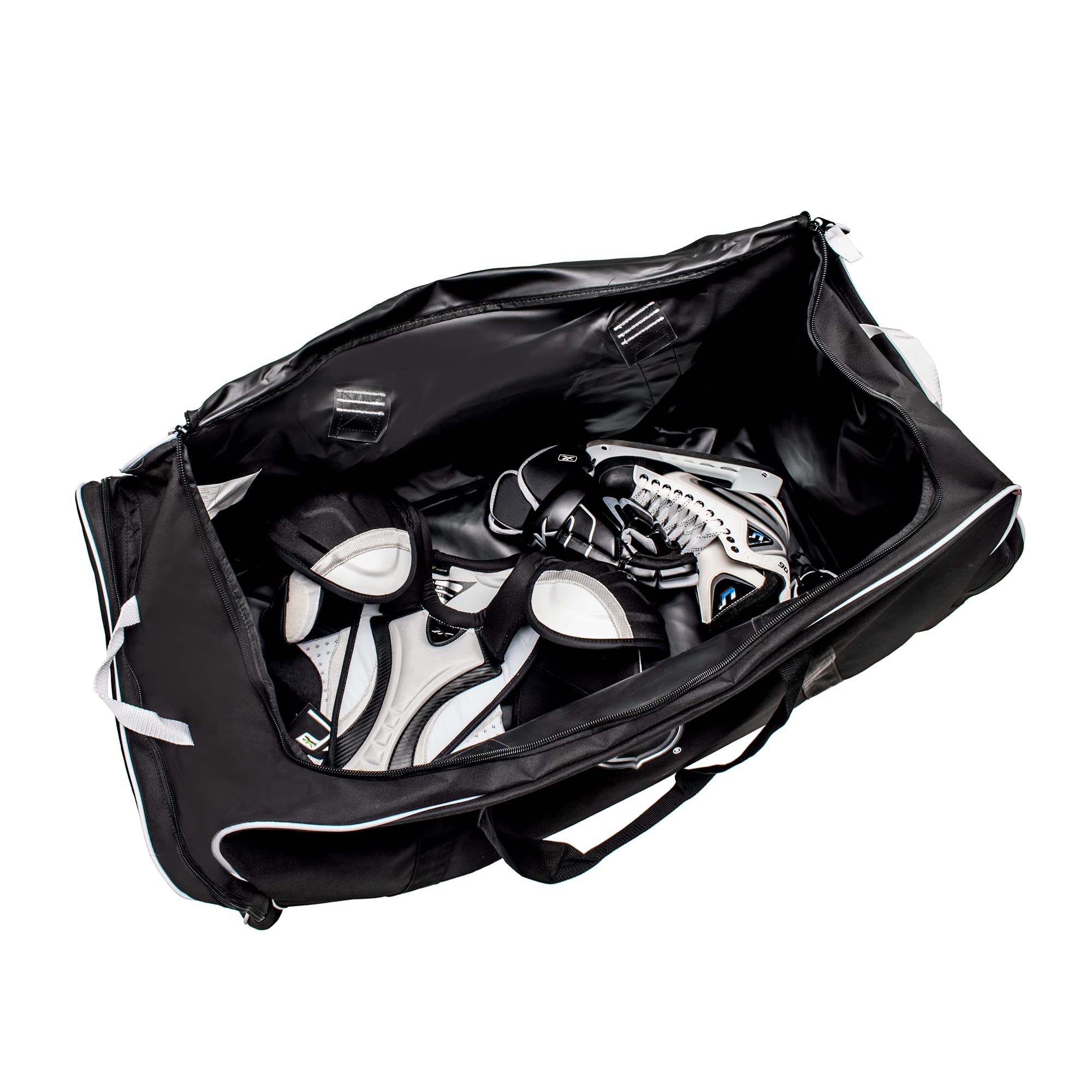 37-Inch Black NHL Durable Oversized Duffle Bag with 3 Pockets & Double Carry Handle - Perfect for Travel, Gym, Sports Equipment & Hockey Gear Storage