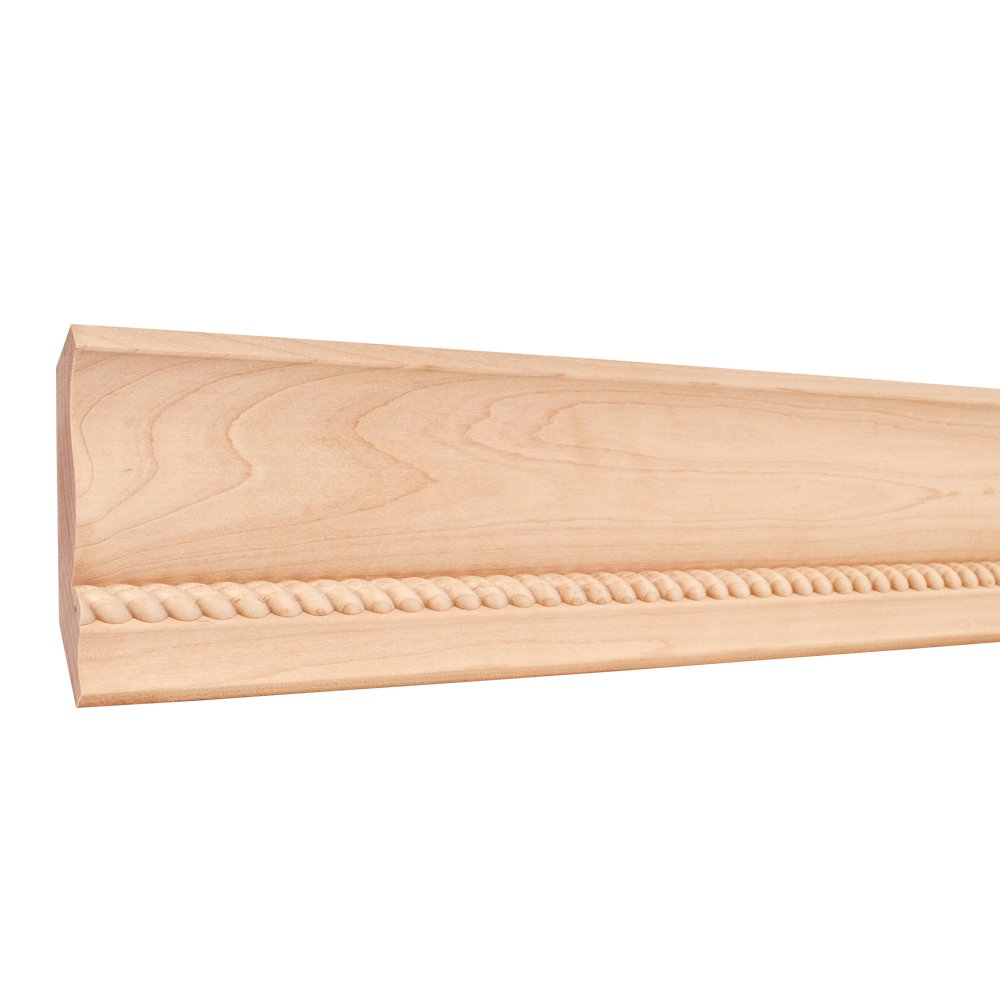 Premium Oak Crown Moulding with Rope Design - Elegant Home Décor for Living Room, Bedroom & Dining Room Ceiling Trim
