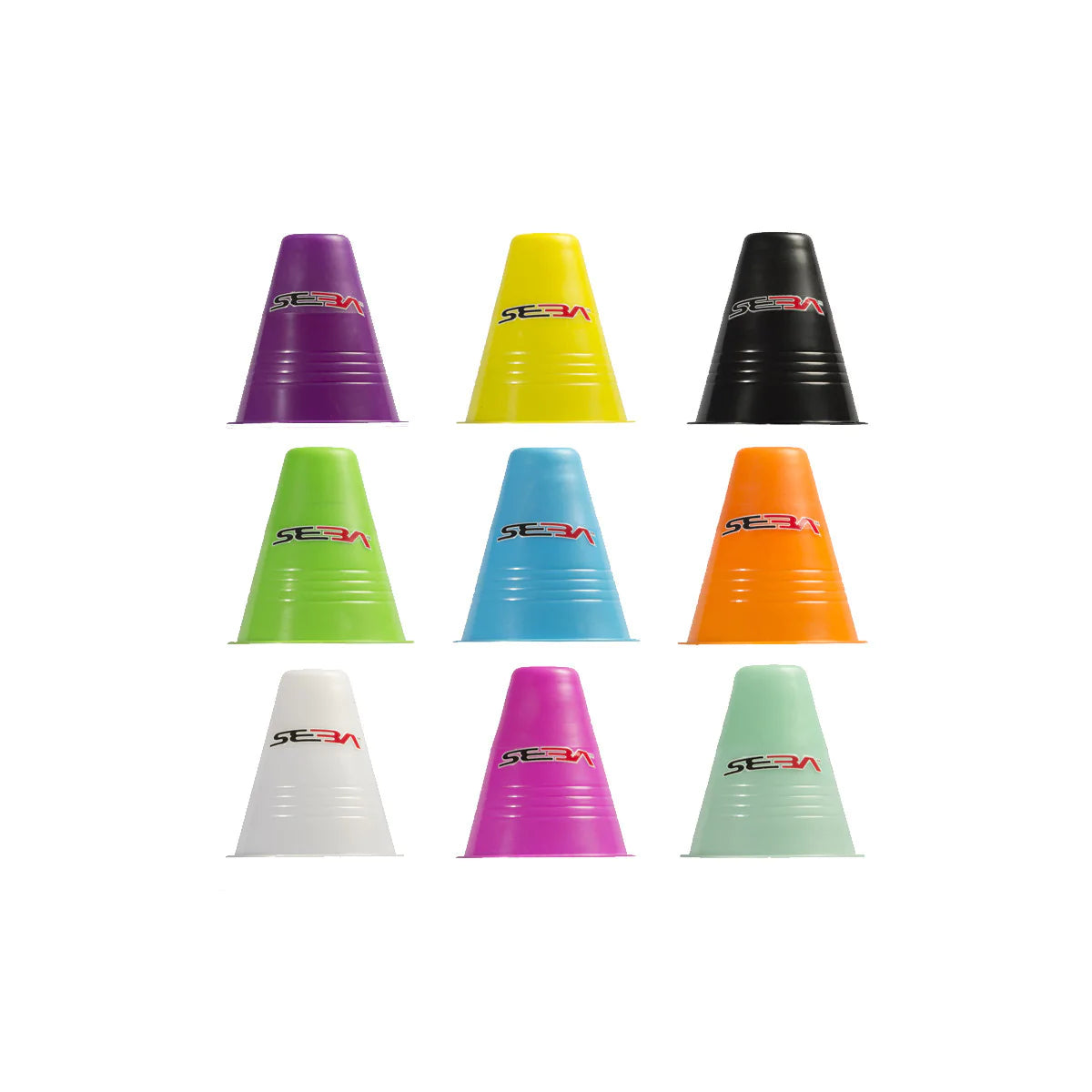 Seba Dual Density Slalom Cones - High-Performance Training Cones for Skateboarding, Roller Skating & Sports Drills - Perfect for Outdoor & Indoor Practice