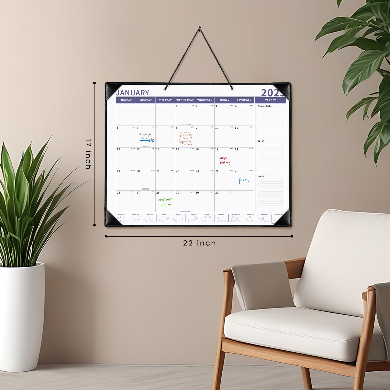 2025-2026 18-Month Large Desk Calendar Planner (Jan 2025-Jun 2026) - 22