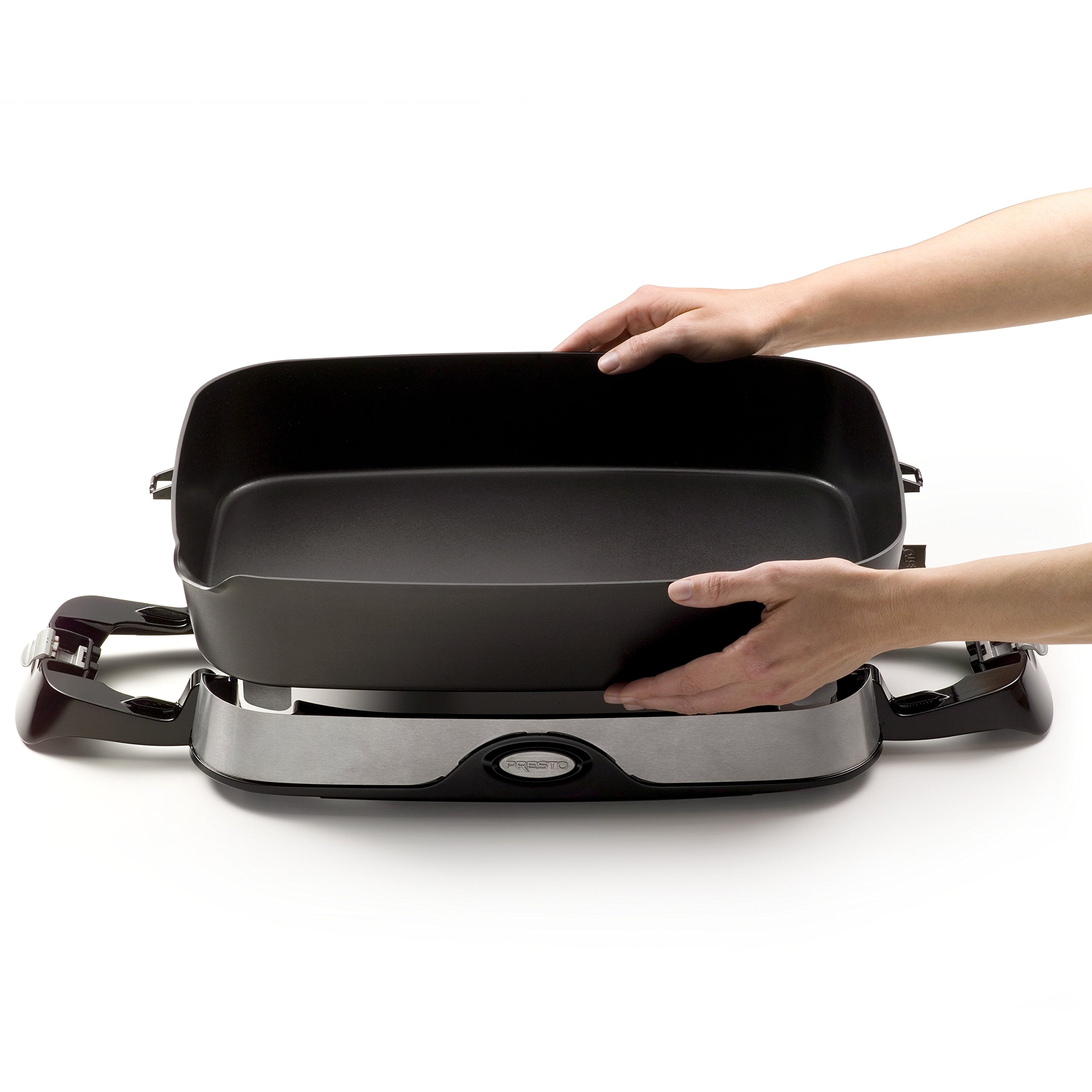Presto 07073 19-Inch Black Electric Tilt-N-Fold Griddle & 06857 16-Inch Black Electric Foldaway Skillet - Perfect for Home Kitchen, Camping, and Outdoor Cooking