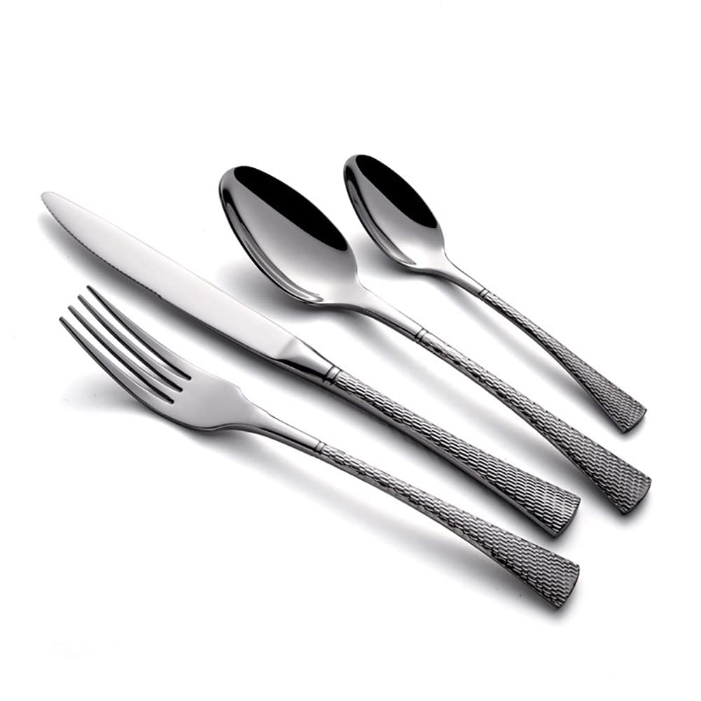 72-Piece Stainless Steel Flatware Set for 18 - Includes Dinner Knives, Forks, Spoons & Teaspoons - Dishwasher Safe Silverware Set - Perfect for Restaurants, Catering & Dinner Parties