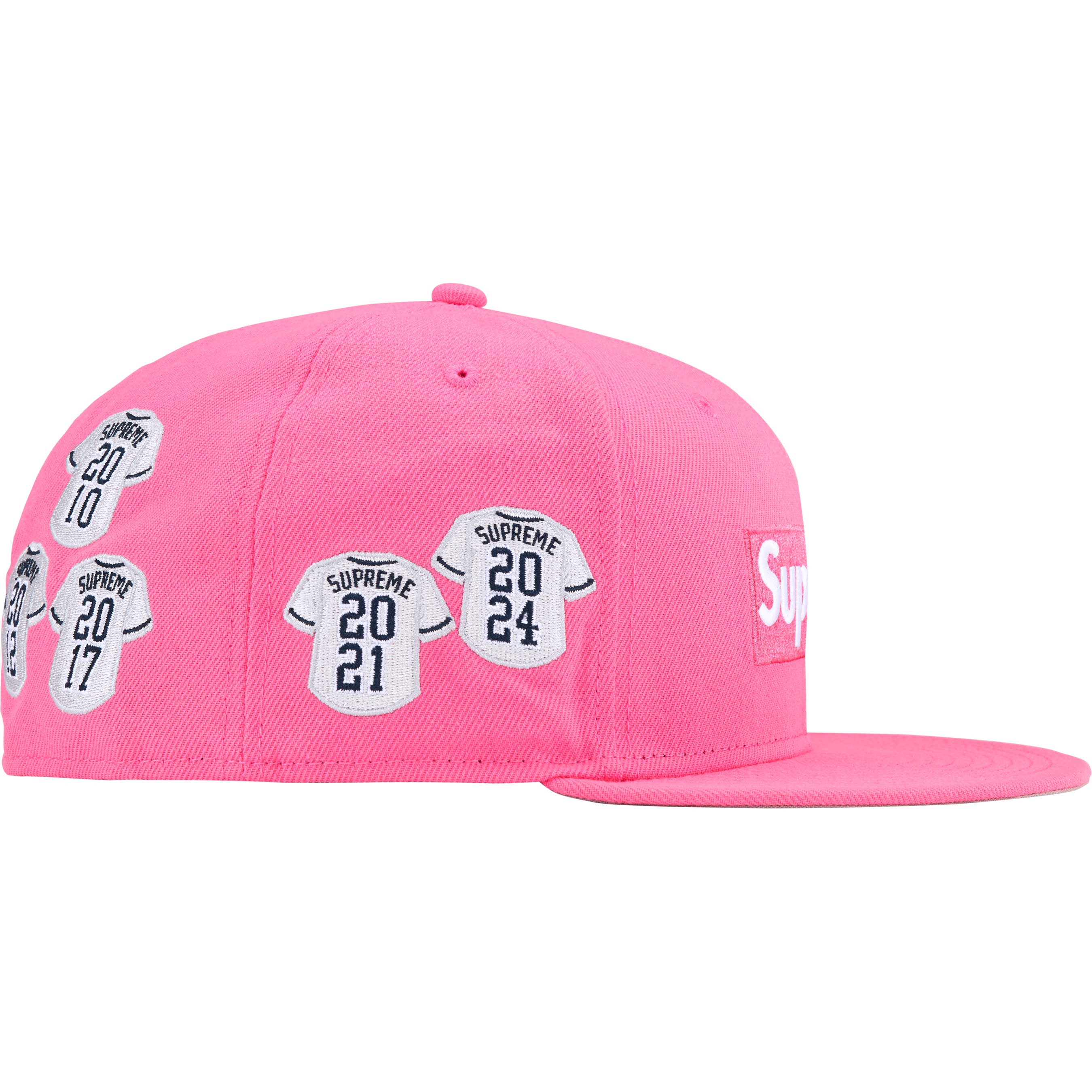 Supreme Box Logo New Era Jersey in Pink - Stylish Streetwear for Men & Women - Perfect for Casual Outfits, Sports Events, and Urban Fashion