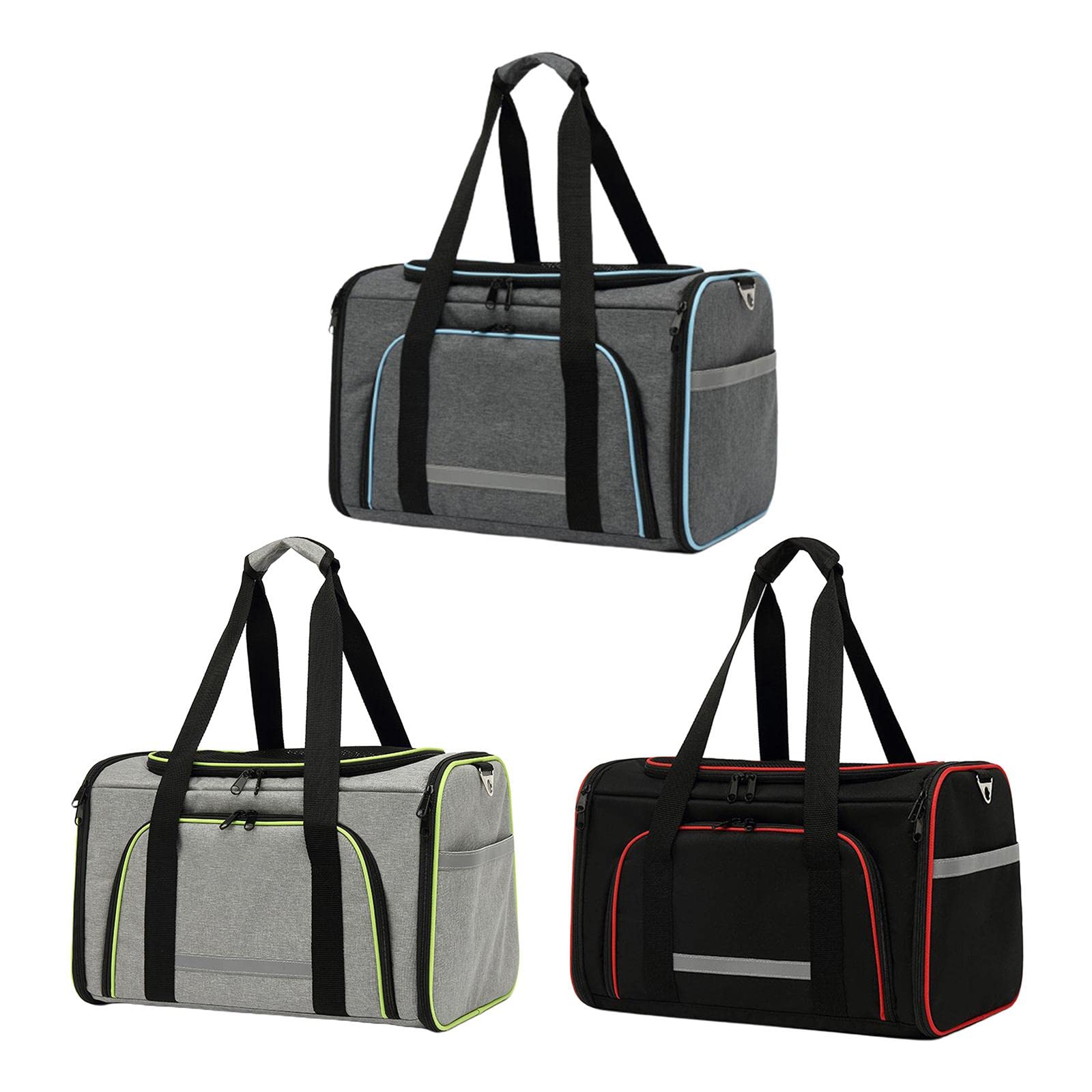 Expandable Cat Carrier Collapsible Pet Travel Bag - Light Gray Soft-Sided Dog & Cat Carrier for Airplane, Car & Vet Visits | Portable Pet Supplies for Small Animals | Foldable Pet Tote with Ventilation Windows
