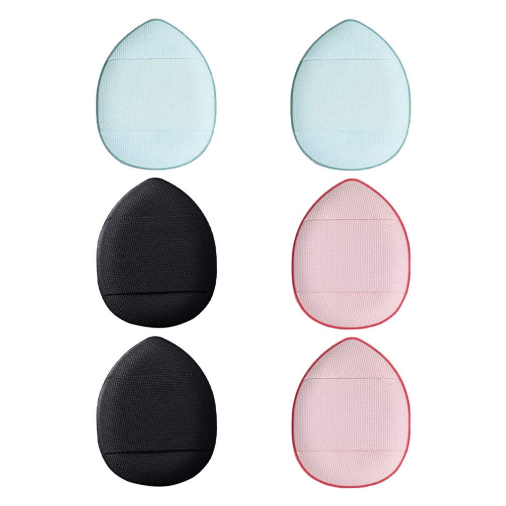 Minkissy 6-Piece Mini Makeup Sponge Set - Finger Size Blending Puff for Liquid, Powder & Mineral Foundation - Wet & Dry Use for Face & Body - Perfect for Travel & On-the-Go Touch Ups