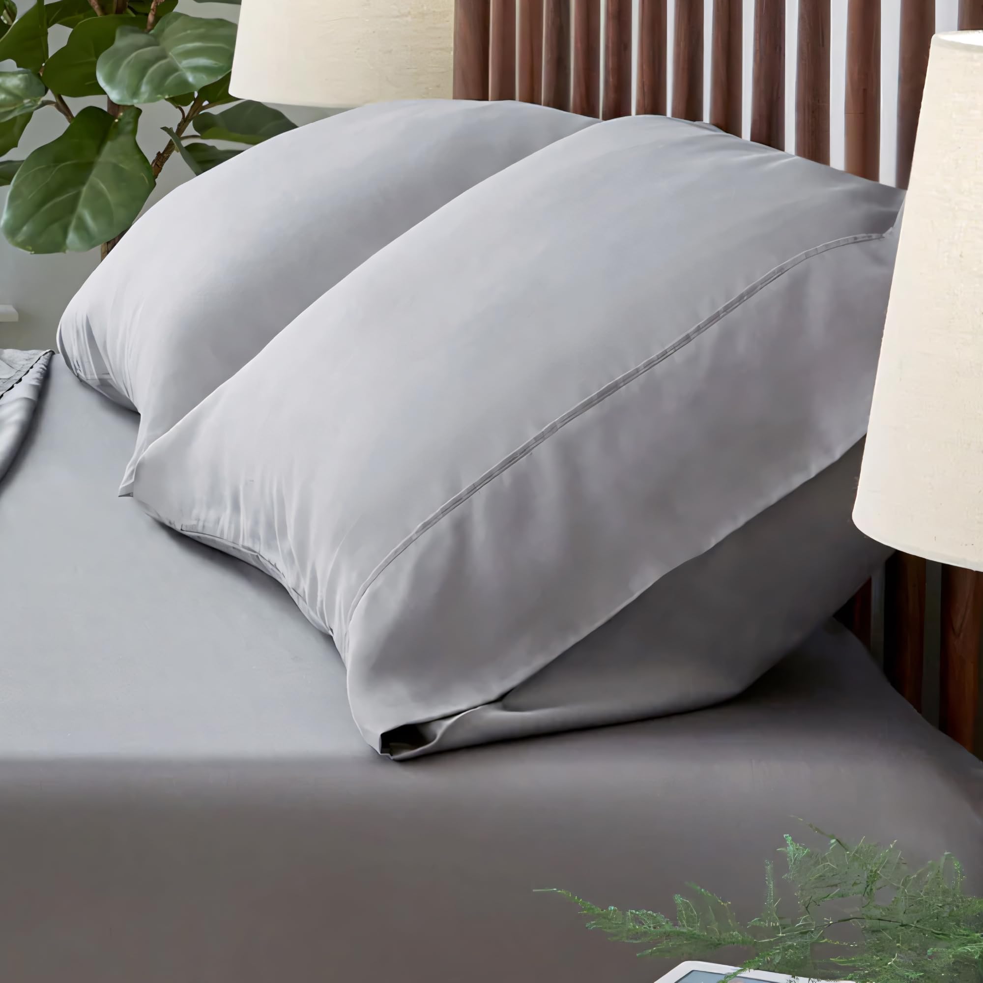SHEEX Arctic Aire MAX Cooling Pillowcases Set of 2 - Standard Size, Charcoal Grey with CoolX Technology for Hot Sleepers & Night Sweat Relief - Perfect for Summer Nights & Temperature Regulation