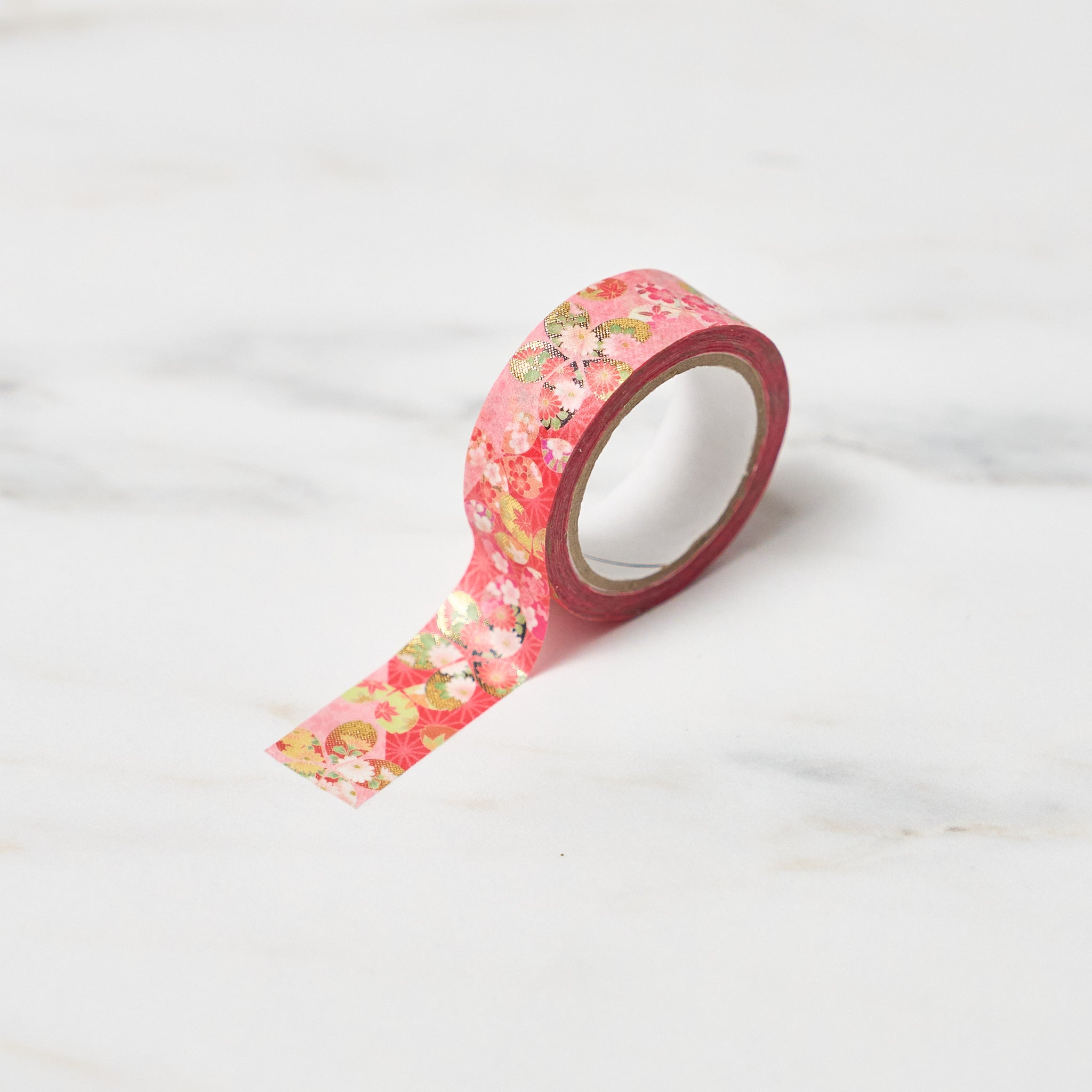Premium Kimono Beauty Series 1 Foil Masking Tape - Japanese Kamiiso Washi Tape for Scrapbooking, Journaling & DIY Crafts - Perfect for Gift Wrapping, Card Making & Home Decor