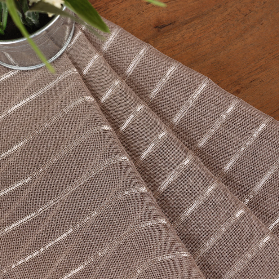 Jackson Striped Sheer Window Curtain Panels - Set of 2 Panels, Light Filtering Sheer Curtains for Living Room, Bedroom, Kitchen - 84 Inches Long, Soft & Airy Textured Fabric