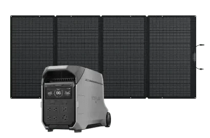 EcoFlow DELTA Pro 3 Portable Solar Generator with 400W Solar Panel - Power Outages, Camping, RV & Off-Grid Living