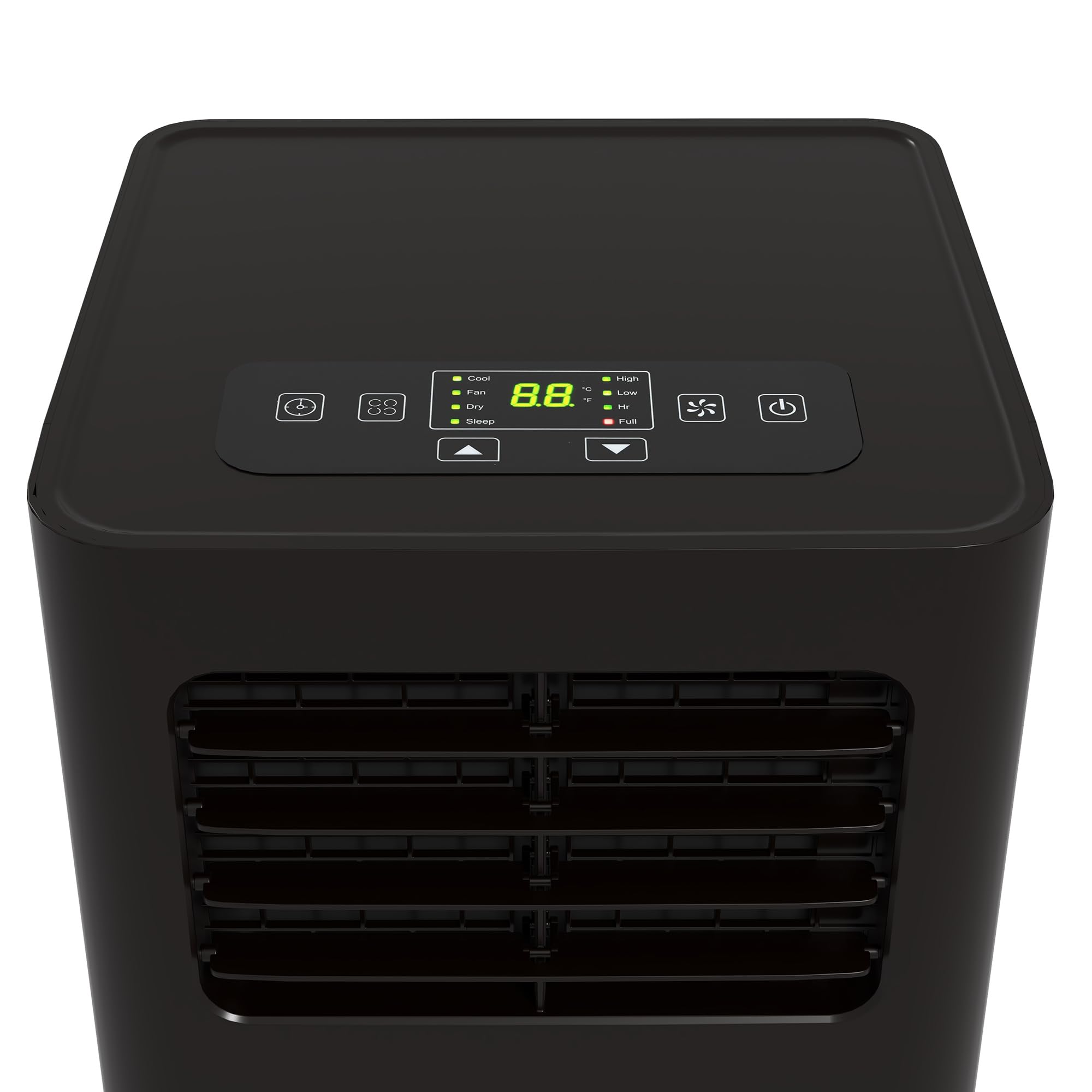 HOMCOM 8000 BTU Portable Air Conditioner for Rooms Up to 345 Sq. Ft - 3-in-1 AC Unit with Dehumidifier & Cooling Fan - Sleep Mode, Remote Control, 24H Timer - Window Installation Kit Included - Perfect for Bedrooms, Offices, and Small Spaces (Black)