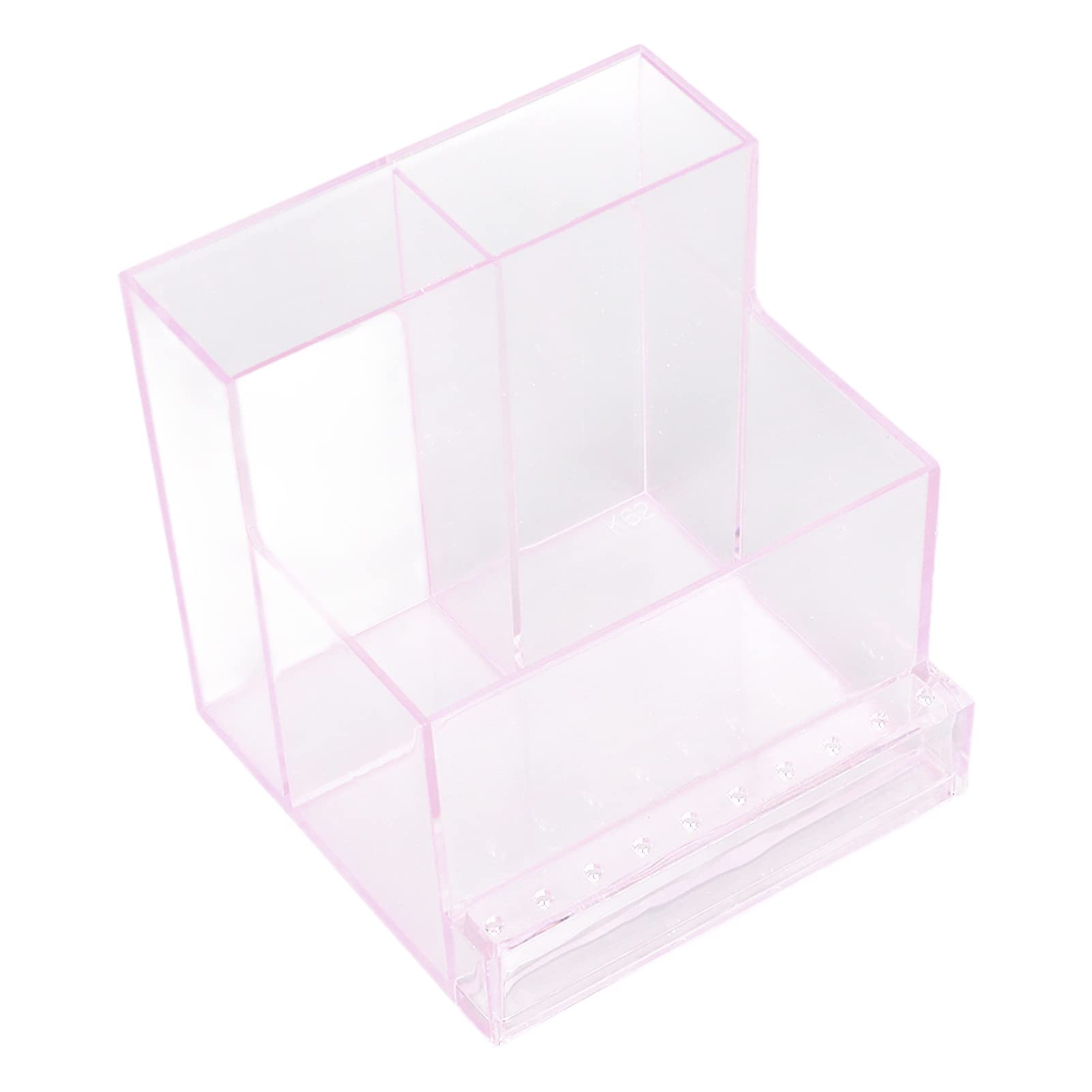 **Pink Nail Drill Bits Holder & Organizer - Storage Box for Manicure Tools, Nail Drill Bits Stand, and Polishing Heads Display Case - Perfect for Salon, Home, or Travel Use**