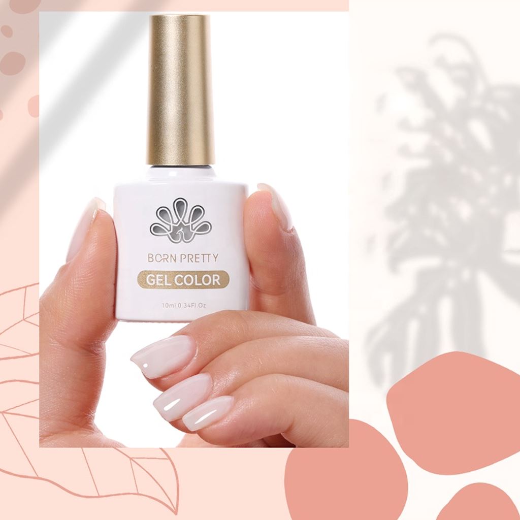 Born Pretty Milky Jelly White Gel Polish - Long Lasting UV LED Nail Polish for Salon Quality Manicures - Perfect for Weddings, Parties & Everyday Wear