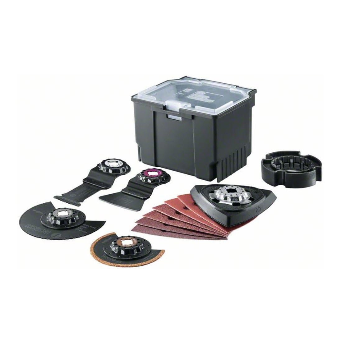 Bosch Universal Project Set 12 Pieces Mix & Match PMF 250 CES Small Accessory Box, Black – Perfect for DIY Home Improvement and Garden Maintenance
