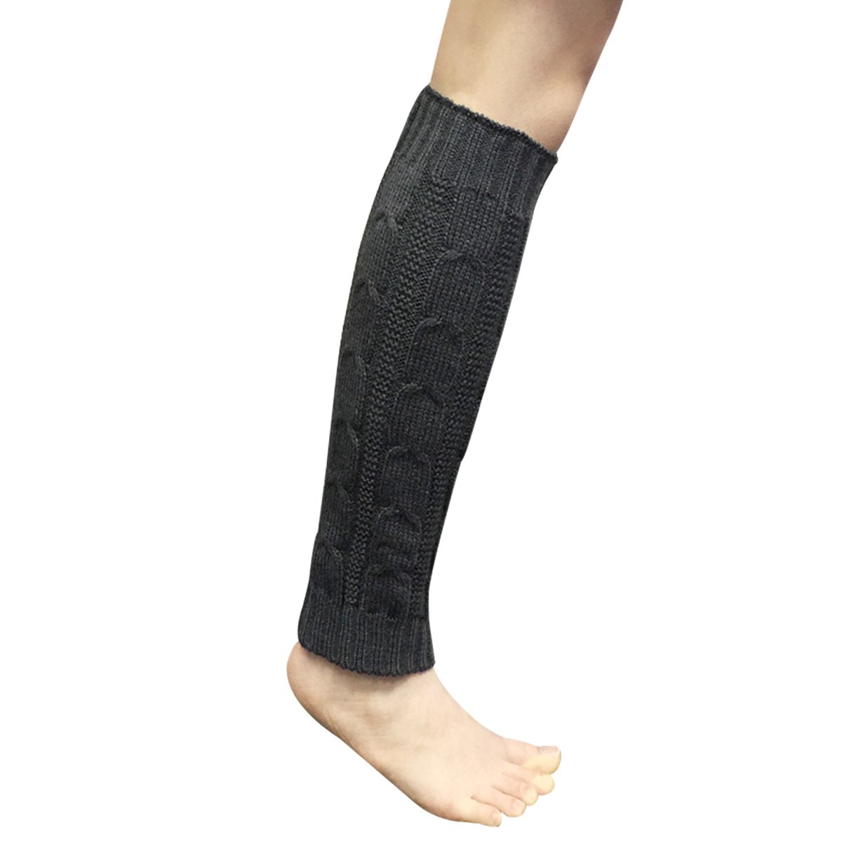 Wrapables Women's Soft Cable Knit Leg Warmers - Cozy Winter Boot Socks for Yoga, Ballet, Dance & Cold Weather Outfits