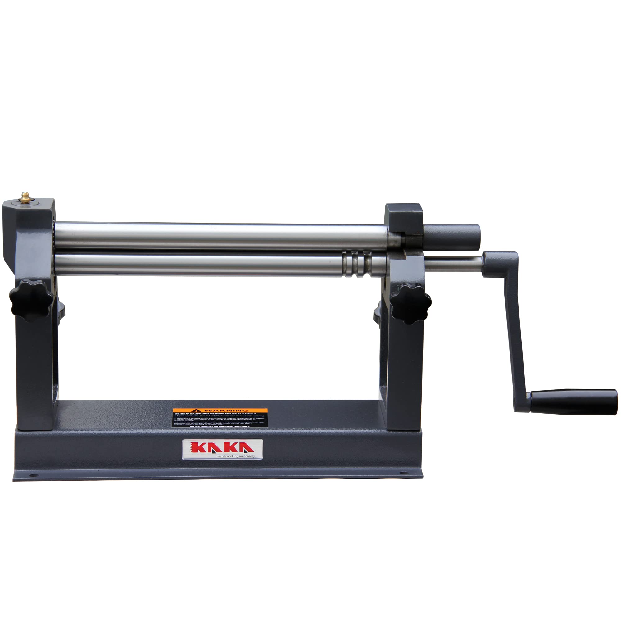 KAKA INDUSTRIAL W01-1222 12-Inch Metal Sheet Bending Roller Machine - 22 Gauge Steel Capacity with Removable Rollers for Metalworking & DIY Projects