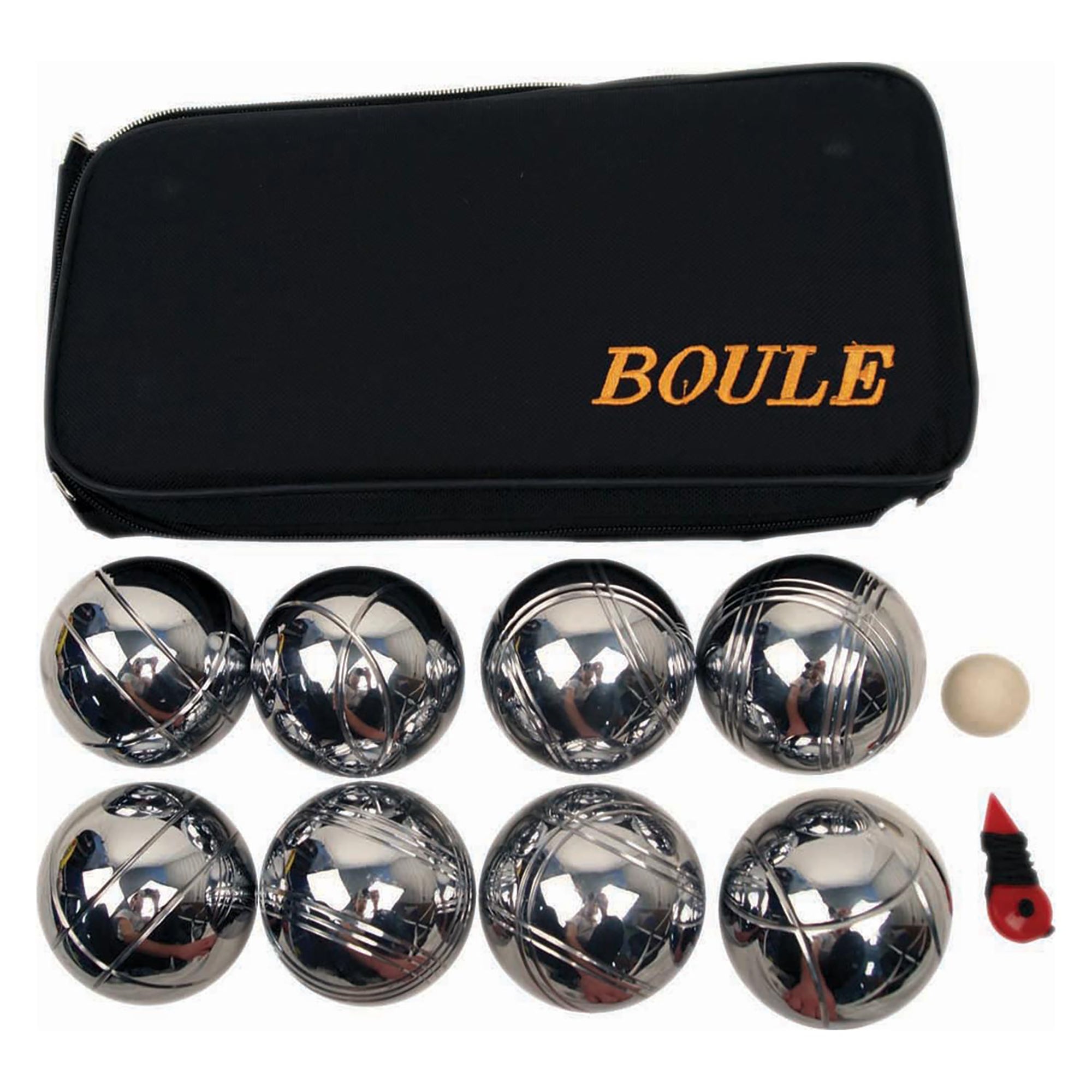 Premium Chromed Metal Boule Set with Durable Nylon Carrying Case - Perfect for Outdoor Lawn Games, Backyard Parties & French Petanque Tournaments