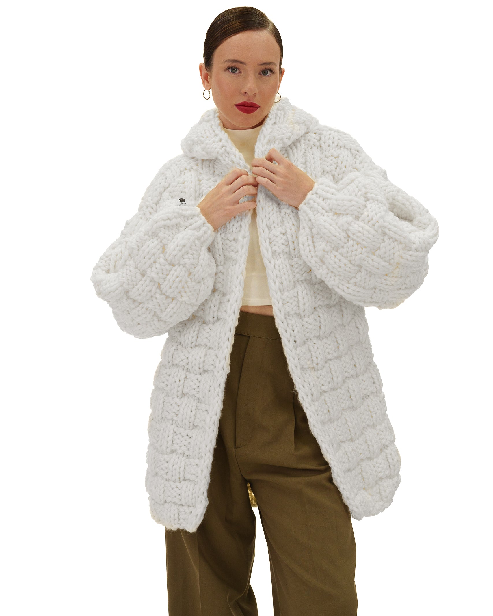 Women's Straw Hooded Cardigan - Lightweight Knit Sweater for Fall & Winter | Cozy Oversized Pullover for Casual Wear, Lounge & Travel