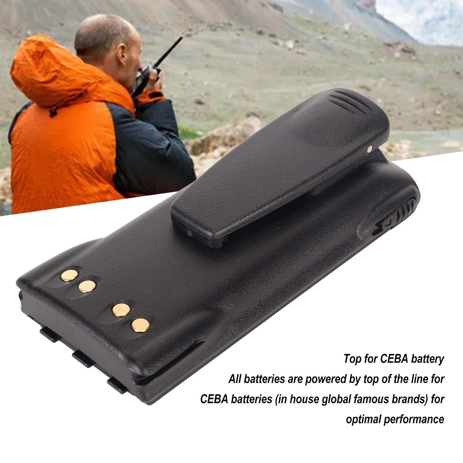 2 Pack 1800mAh Lithium Ion Replacement Battery for Motorola GP320 GP328 GP338 GP340 GP360 HT750 HT1250 PRO5150 Two-Way Radios - Long Lasting Power for Police, Security, Construction & Outdoor Communication