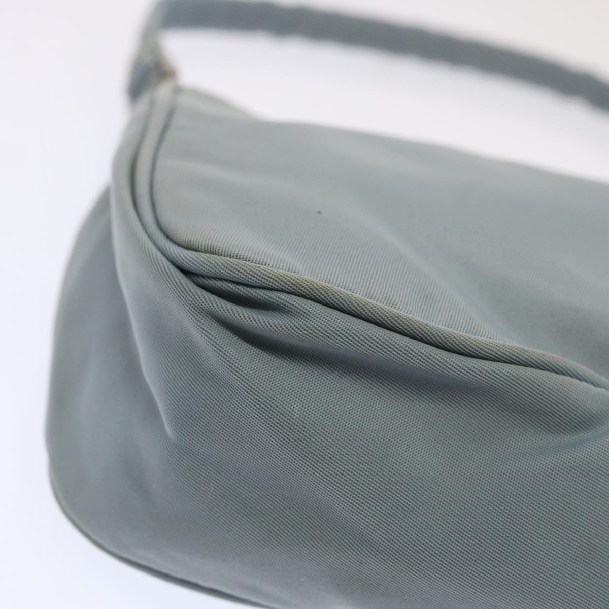 Blue Nylon Accessory Pouch with Prada Logo Plaque - Premium Small Organizer for Cosmetics, Jewelry & Travel Essentials