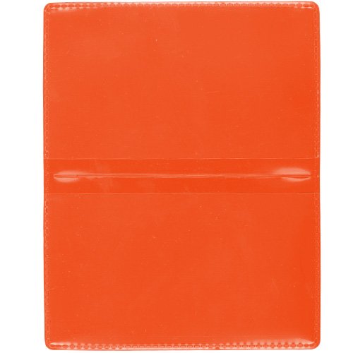 StoreSMART 100-Pack Orange Polypropylene Folding Business Card Holders - Durable & Compact for Networking, Trade Shows & Office Use (RPP2915O-100)