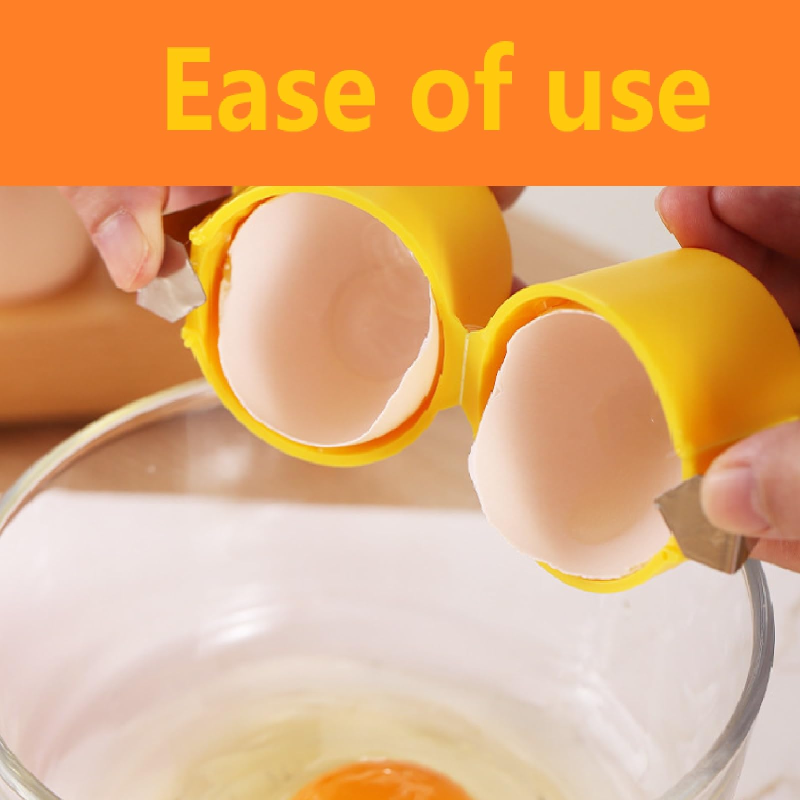 Premium Egg Shell Opener & Cracker Tool - Easy Raw & Hard Boiled Egg Opener - Safe Kitchen Gadget for Perfect Eggs (2-Piece Set A+C) - Ideal for Breakfast, Baking & Meal Prep