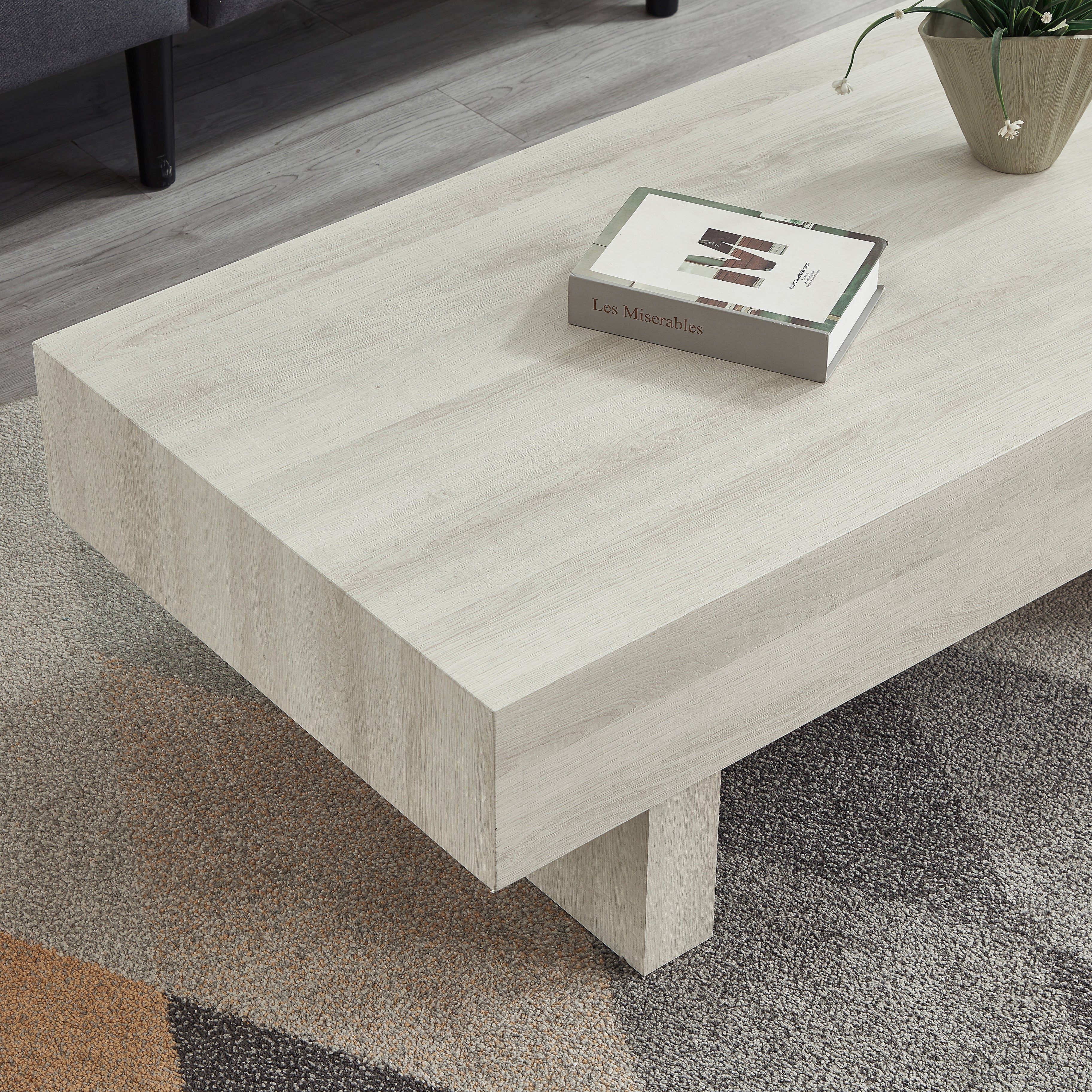 Roundhill Furniture Athens 3-Piece Modern Accent Coffee Table Set with 2 End Tables - Perfect for Living Room, Lounge & Home Decor