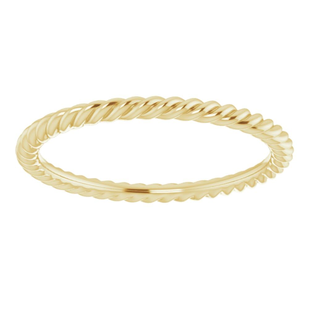 14K Gold 1.5mm Thin Rope Wedding Band Ring for Women - Dainty Bridal Jewelry, Anniversary Gift for Her - Perfect for Engagement, Proposal and Special Occasions