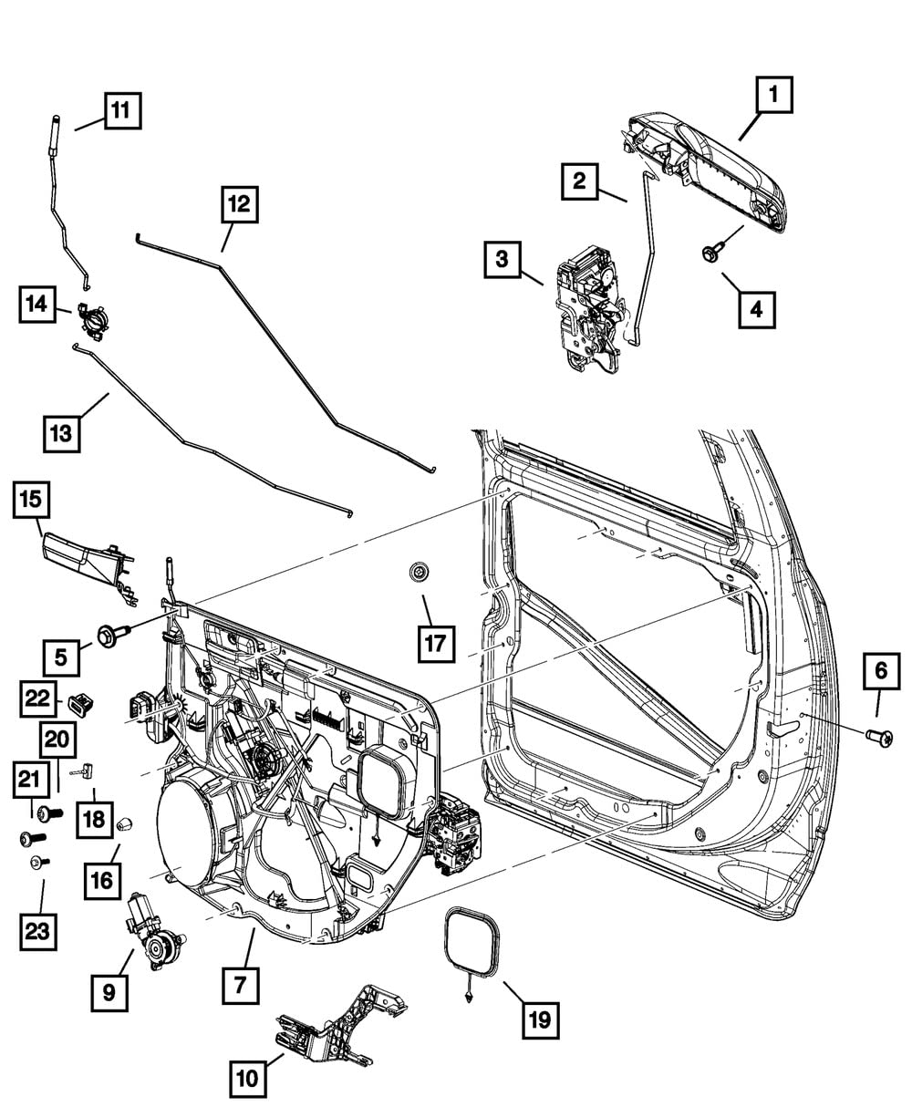 Mopar 6807 9091AA Door Lock Actuator Motor Replacement - Compatible with Dodge Chrysler Jeep Vehicles - Fix Power Lock Issues for Car Doors & Windows