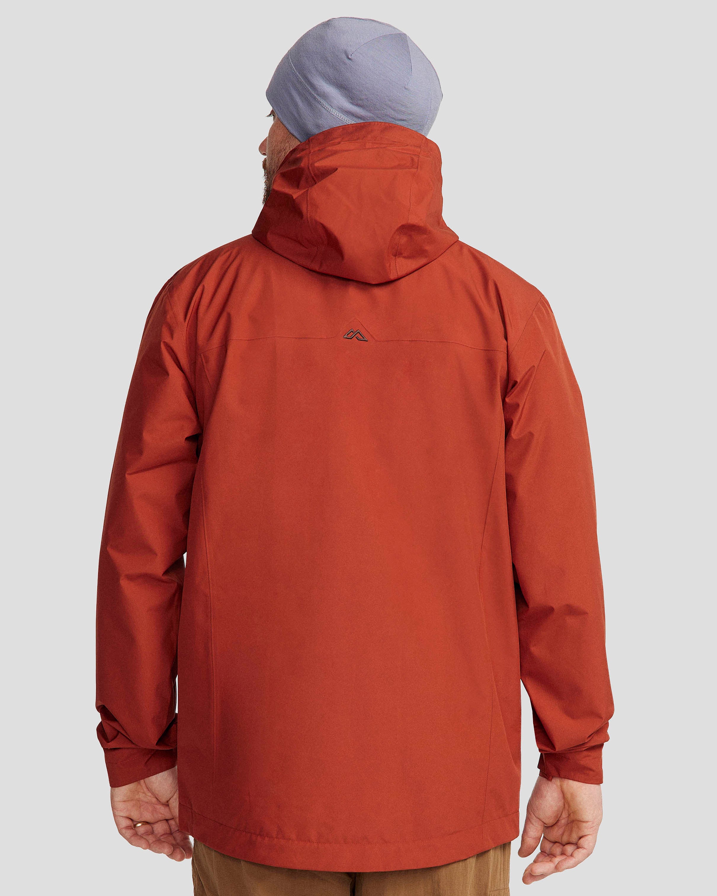 Men's Bealey 2L GORE-TEX® Waterproof Rain Jacket - Windproof Outdoor Shell with Adjustable Hood (Redwood) for Hiking, Camping & Travel