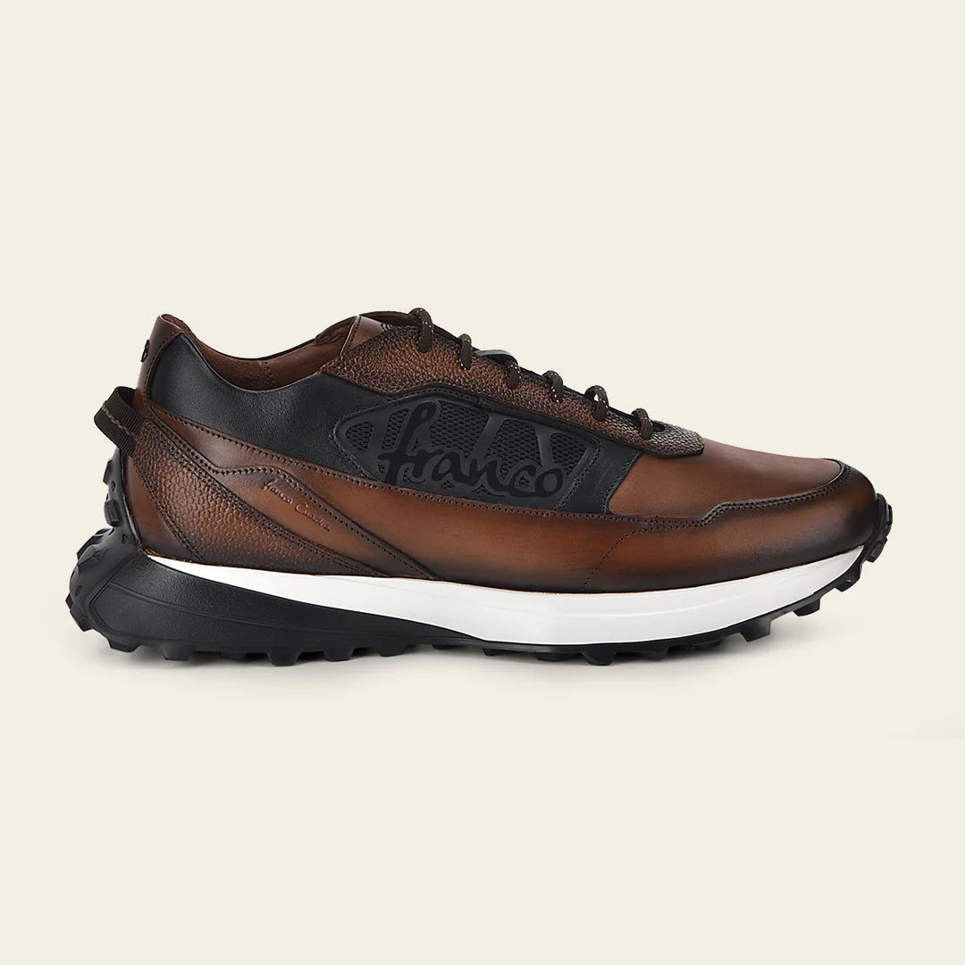 Men's Cuadra Almond Casual Fashion Cowhide Leather Sneakers - Comfortable & Stylish for Everyday Wear, Work & Travel