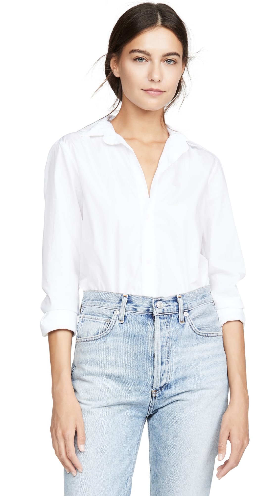 Frank & Eileen Women's Classic Poplin Button Down Shirt - Elegant Long Sleeve Blouse for Office, Business Casual & Everyday Wear