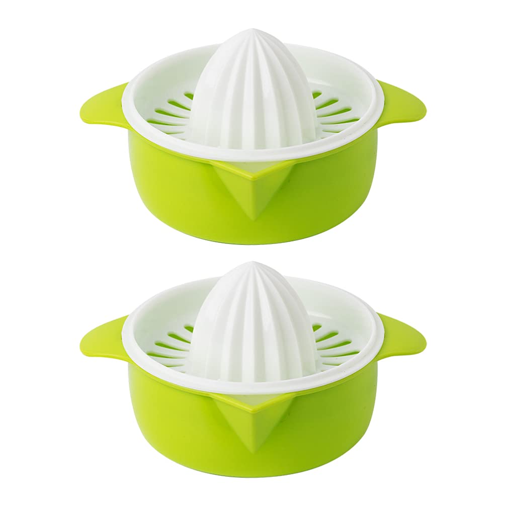 2-Pack Manual Citrus Juicer - Hand Press Lemon, Orange, Lime Squeezer - Durable Plastic Fruit Extractor for Fresh Juice - Perfect for Kitchen, Bar, Breakfast & Healthy Drinks