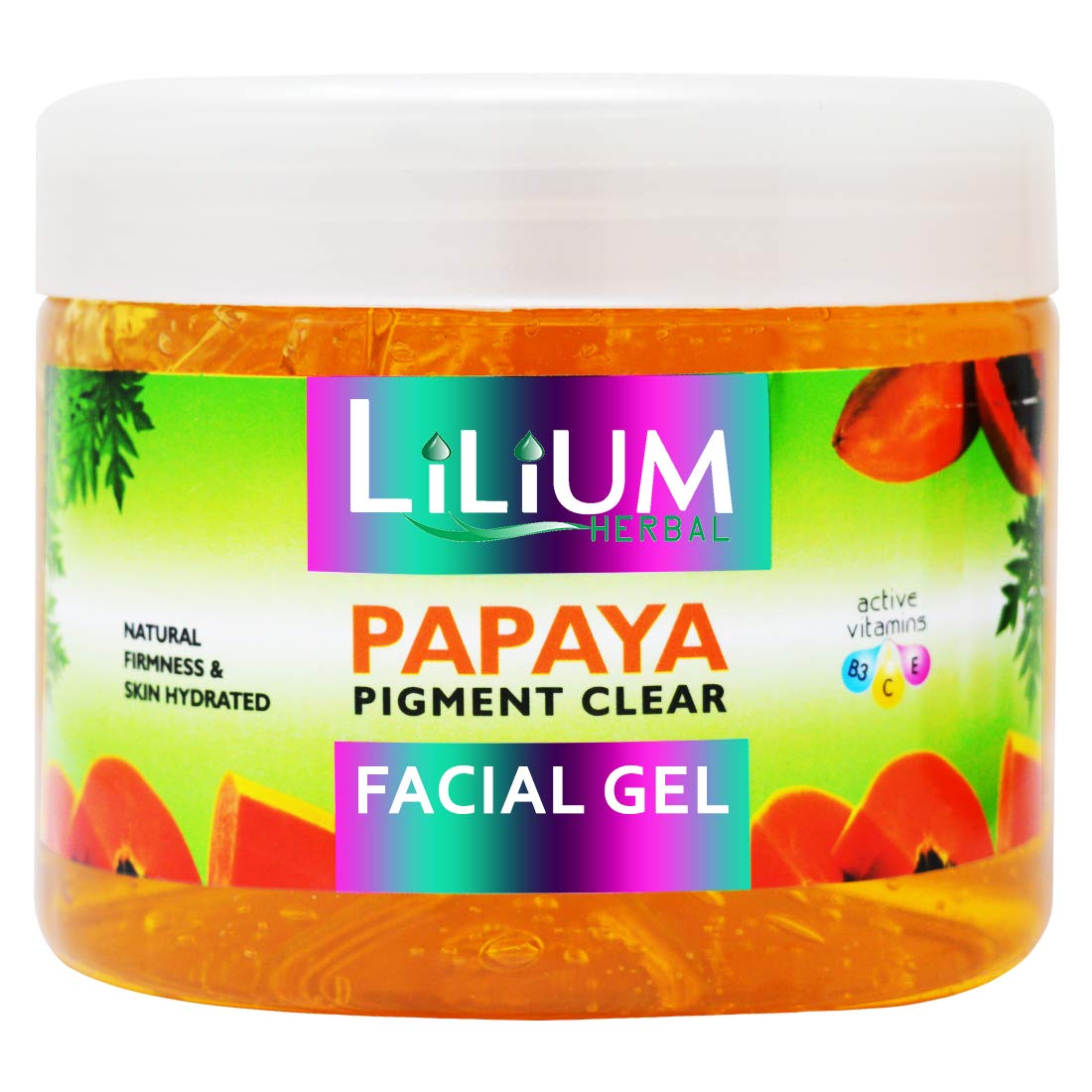 Lilium Papaya Pigment Clear Facial Gel for Soft, Smooth & Glowing Skin – Natural Firming & Hydrating Skincare (500g) | Brightening Treatment for Dull Skin, Dark Spots & Uneven Tone | Perfect for Daily Skincare Routine & Overnight Mask