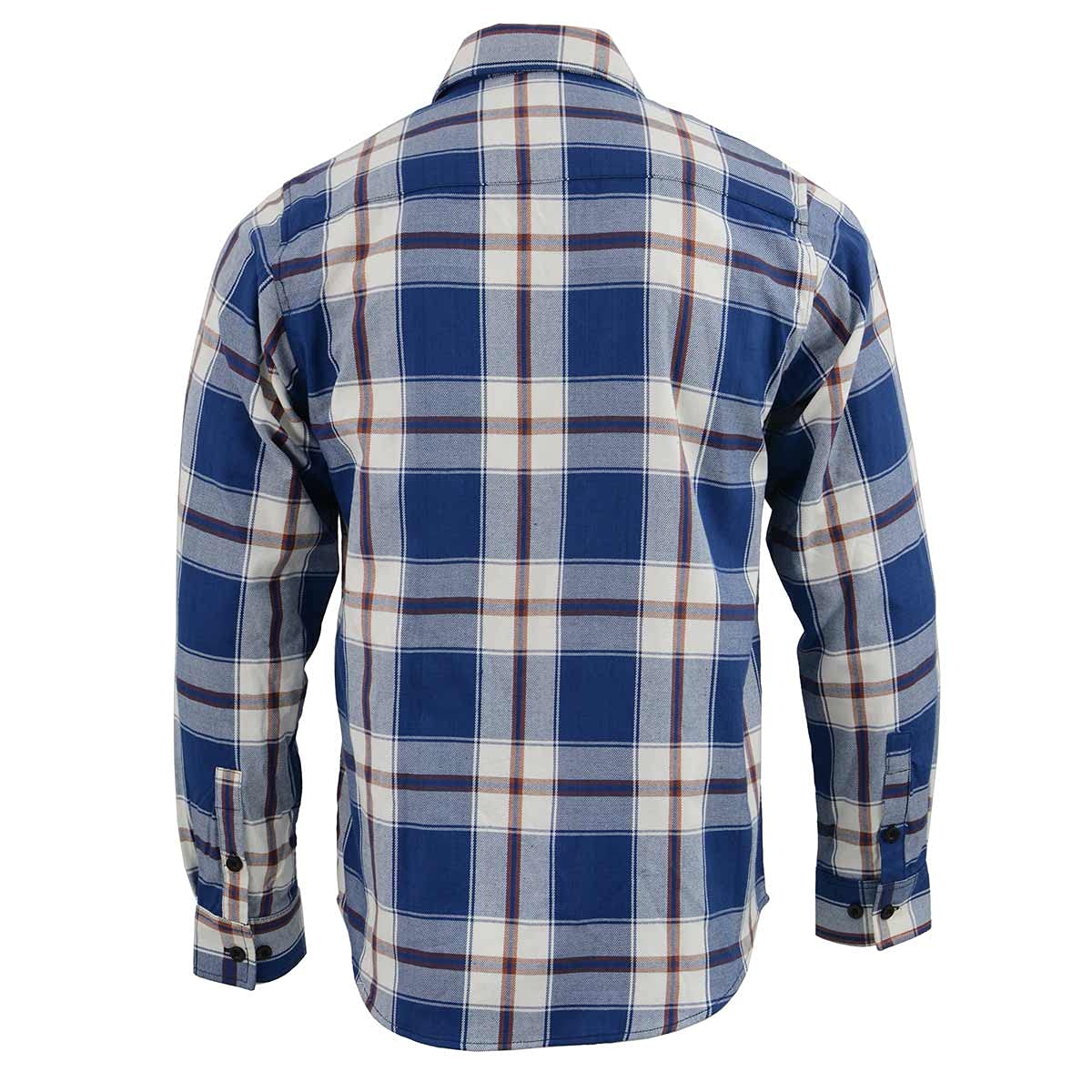 Milwaukee Leather Men's Button Front Long Sleeve Cotton Flannel Shirt - Warm & Durable Workwear for Outdoor Activities, Camping & Casual Wear
