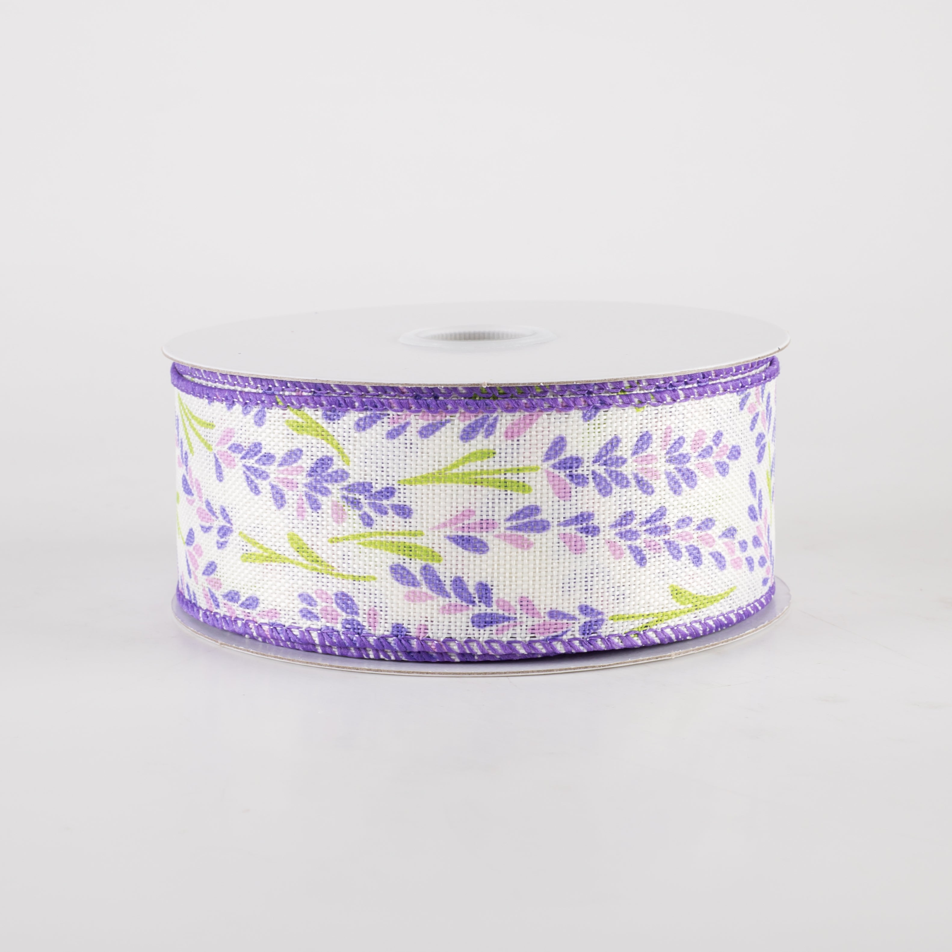1.5 Inch Hyacinth Linen Ribbon - Ivory, Lavender, Purple (10 Yards) for DIY Crafts, Gift Wrapping, Wedding Decorations & Hair Accessories