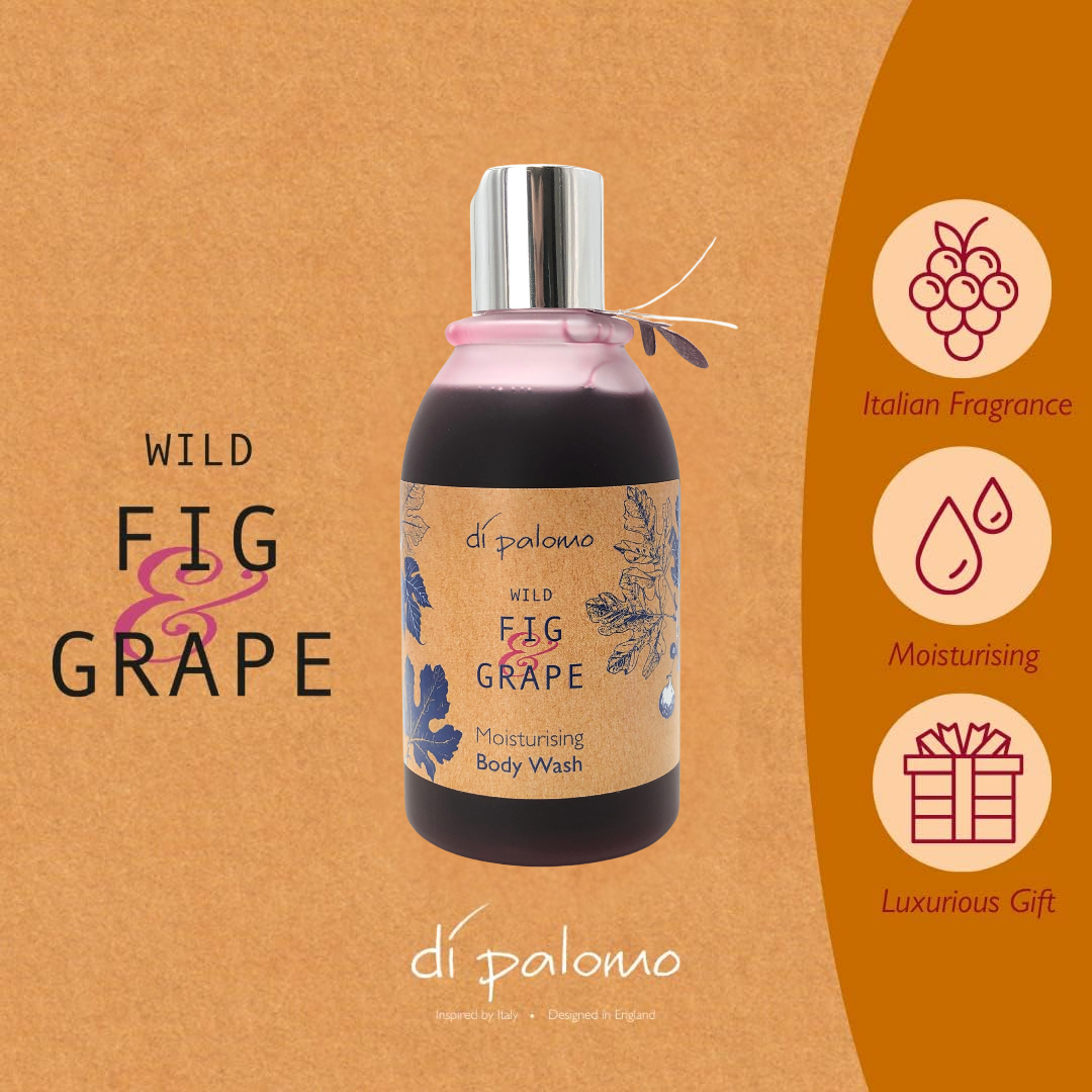 Di Palomo Wild Fig & Grape Scented Body Wash - 8.1oz/240ml - Luxury Moisturizing Shower Gel for Men & Women - Perfect for Daily Use, Spa Days & Gift Giving