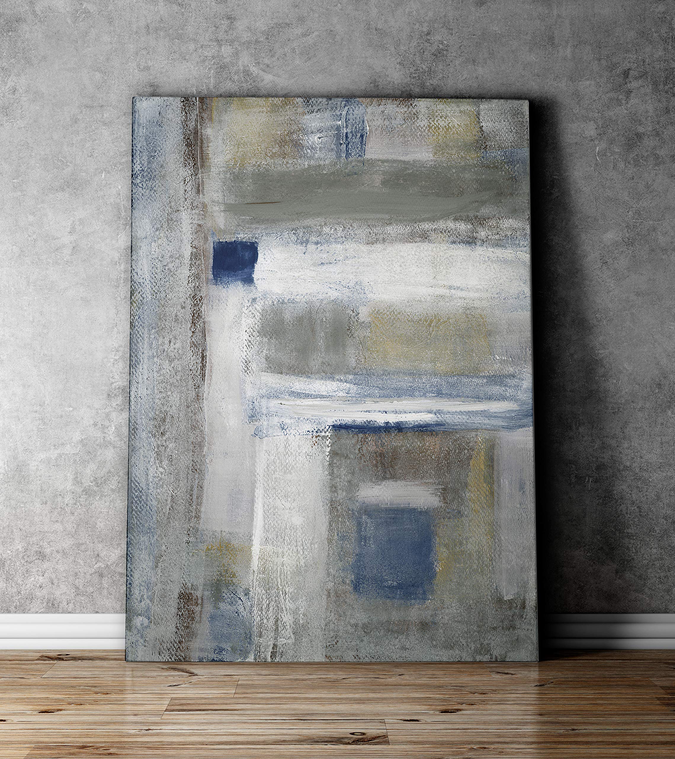 Tribeca I Gallery Wrapped Canvas Wall Art - Modern Abstract Painting for Living Room, Bedroom & Office Decor - Ready to Hang Home Wall Decor