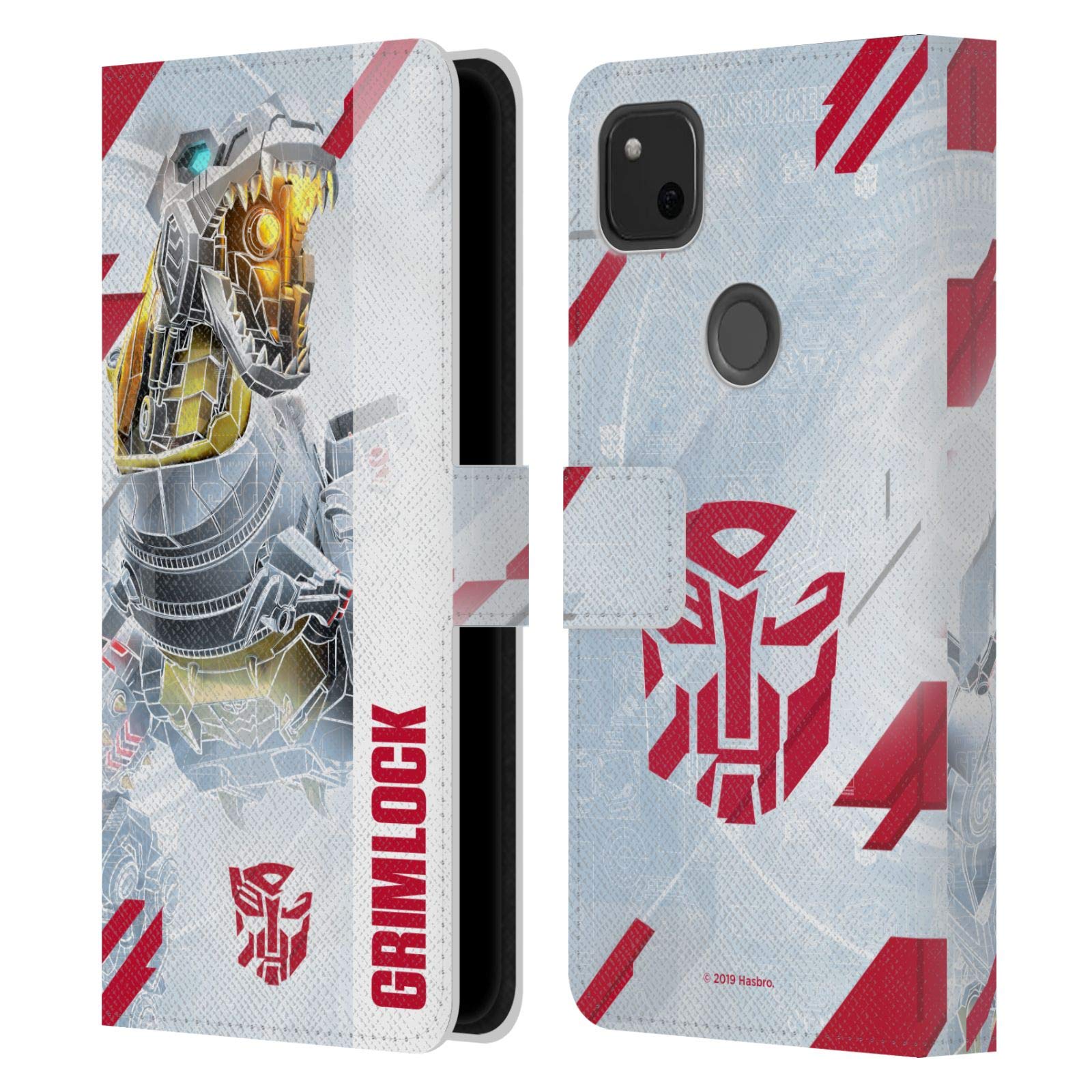 Transformers Grimlock Autobots Key Art Leather Book Wallet Case Cover for Google Pixel 4a | Officially Licensed by Head Case Designs | Perfect for Daily Use, Travel, and Gifts