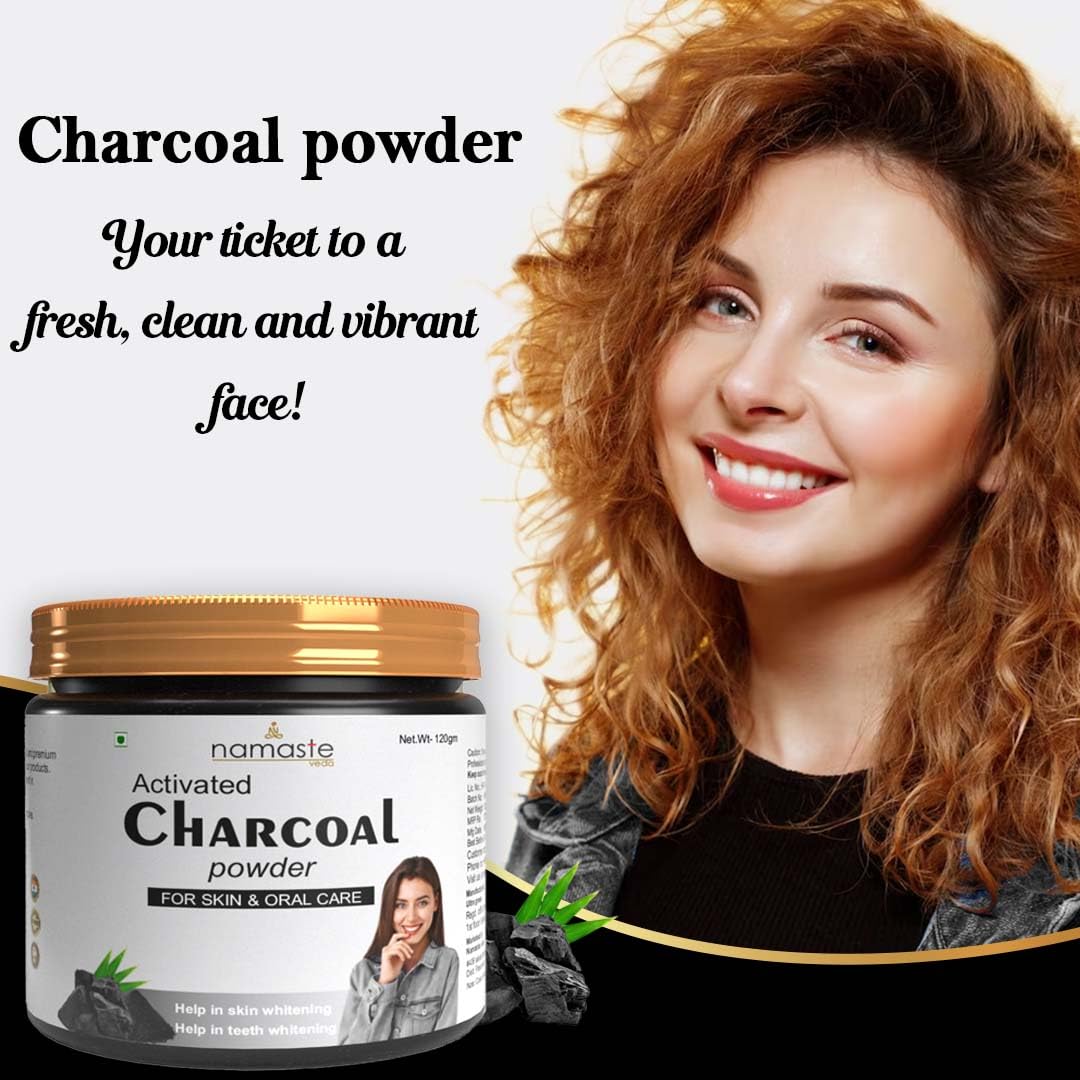 Pure Activated Charcoal Powder for Detox & Beauty - Deep Pore Cleansing to Remove Impurities, Toxins & Excess Oil (120g) | Perfect for Skin Perfection, Face Masks & Body Scrubs