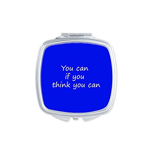 You Can If You Think You Can - DIYthinker Portable Compact Double-Sided Pocket Makeup Mirror for Travel, Home & Office | Lightweight & Durable Glass Mirror