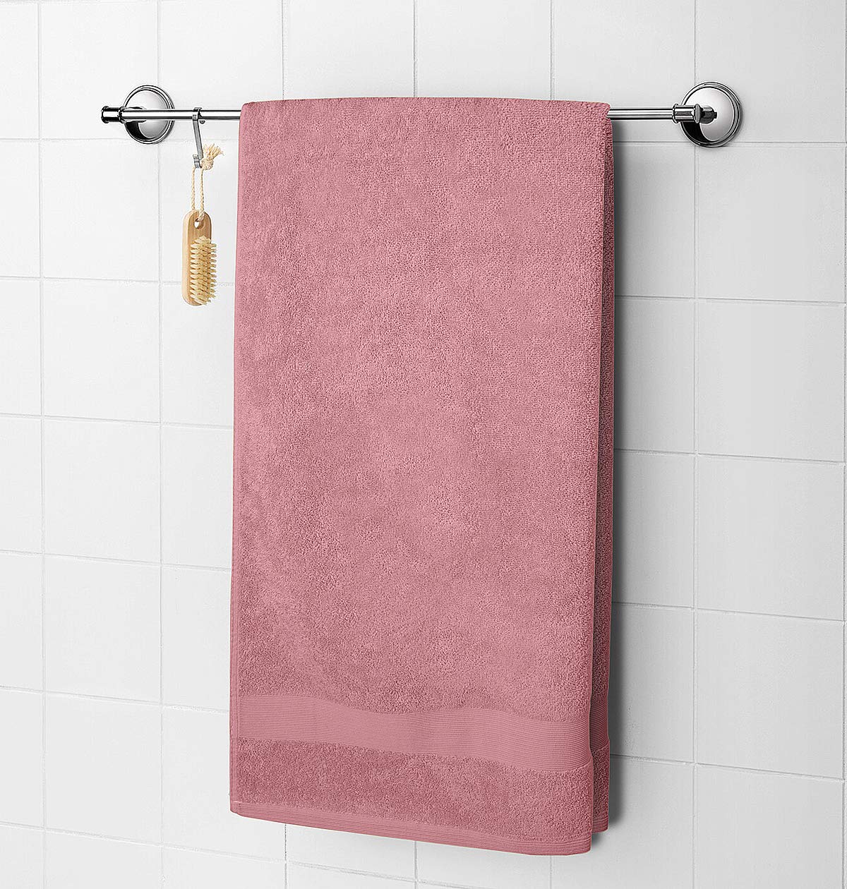 Softolle 100% Cotton Luxury Bath Towels Set of 4 - Ultra Soft & Highly Absorbent 27x54 Inch Bathroom Towels - Eco-Friendly, Plush & Quick-Drying for Spa, Hotel & Home Use (Pink)