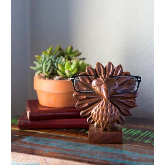Stylish Peacock Eyeglass Holder - Elegant Eyewear Stand for Glasses & Sunglasses - Perfect for Home, Office, or Gift Giving