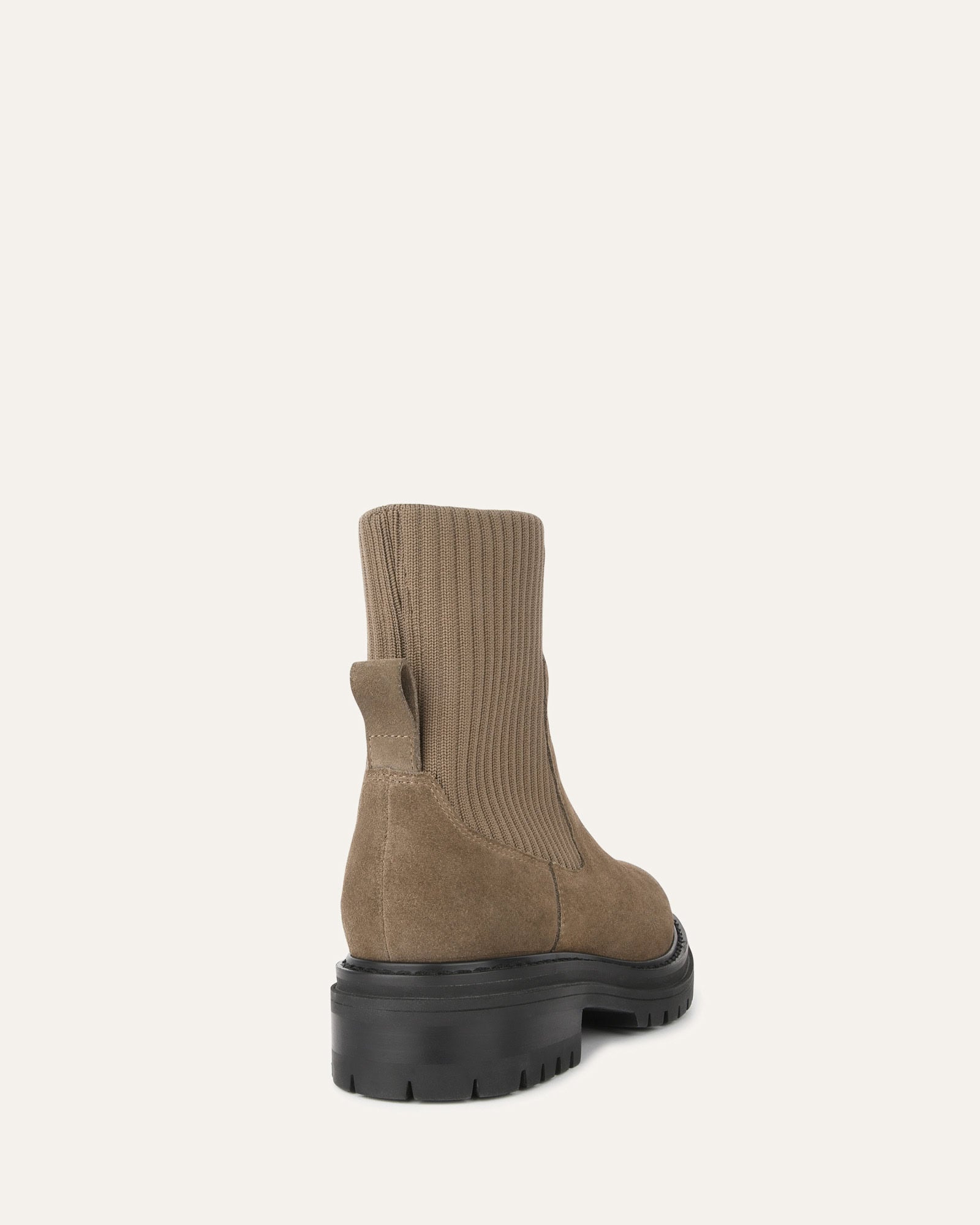 BERTIE FLAT ANKLE BOOTS Women's Khaki Suede Shoes - Comfortable Casual Booties for Fall & Winter, Perfect for Office, Date Night and Everyday Wear