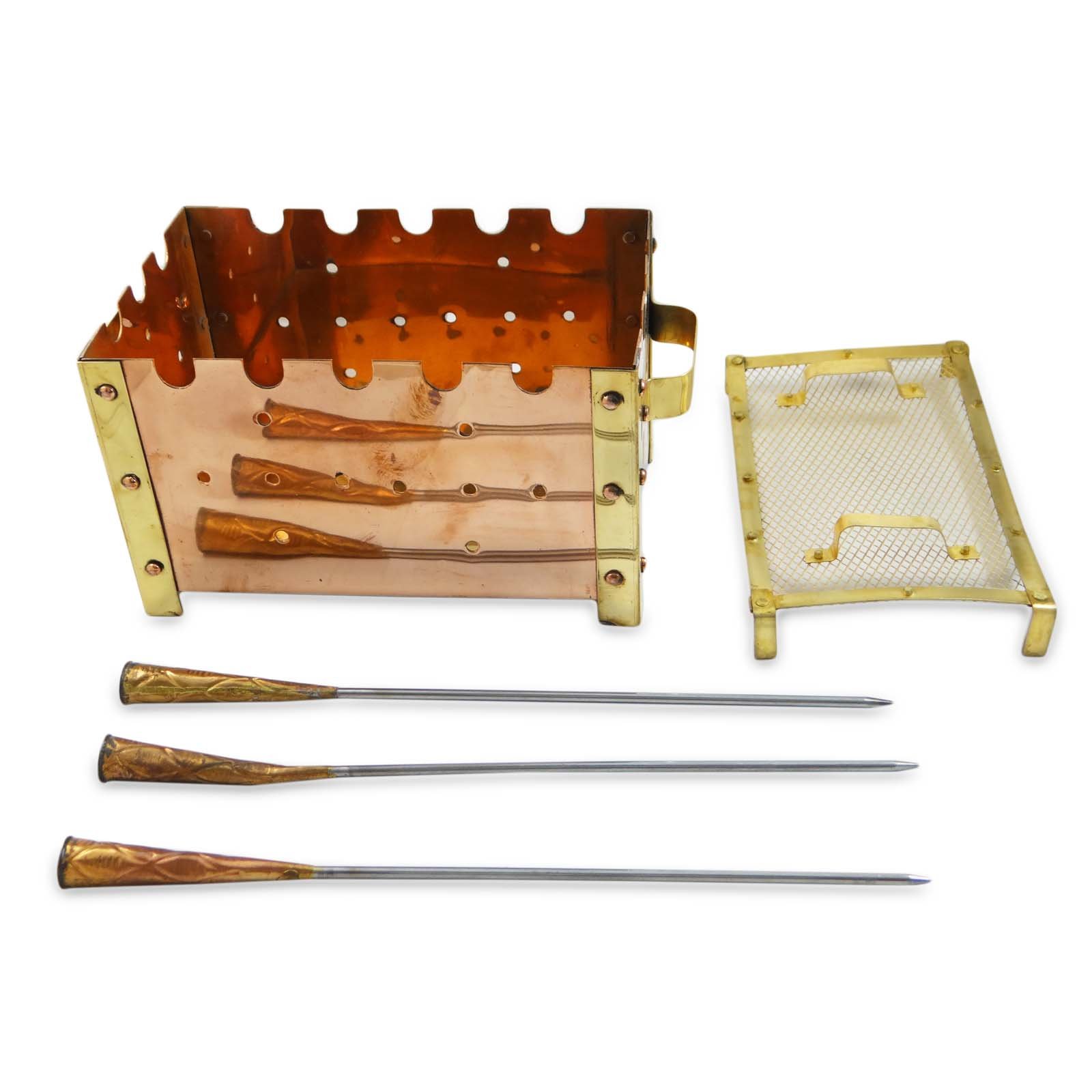Traditional Indian Copper Tandoor - Authentic BBQ Grill & Food Warmer for Outdoor Cooking, Party Serving & Home Kitchen Accessories