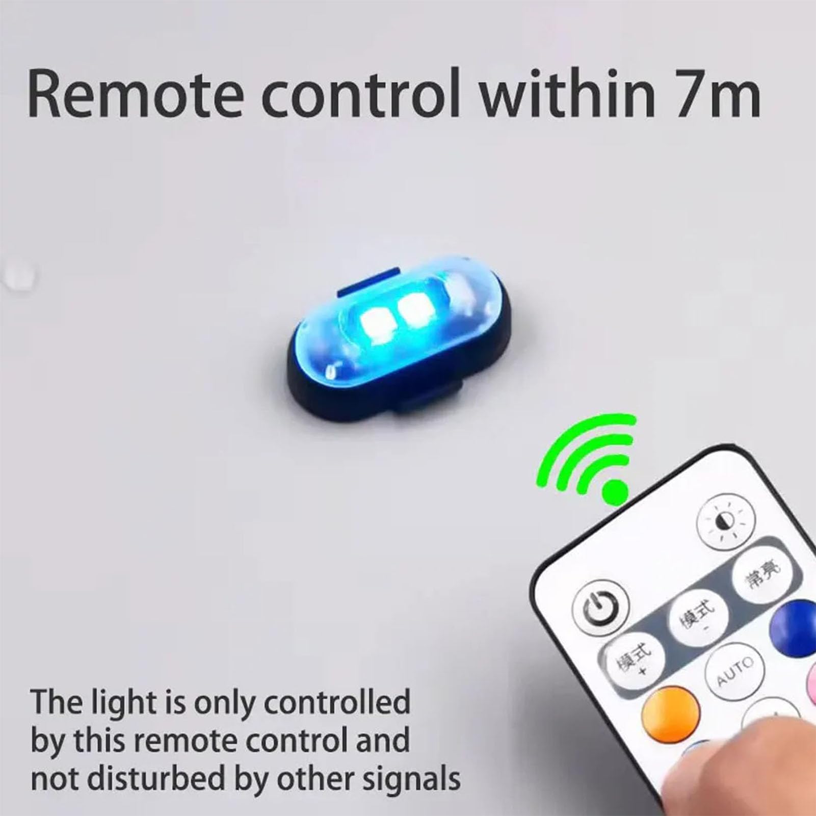 Lilyrhyme Summer Wireless LED Car Lights with Remote Control - Interior Strobe Lighting for Cars, Parties, and Night Driving (2PCS)
